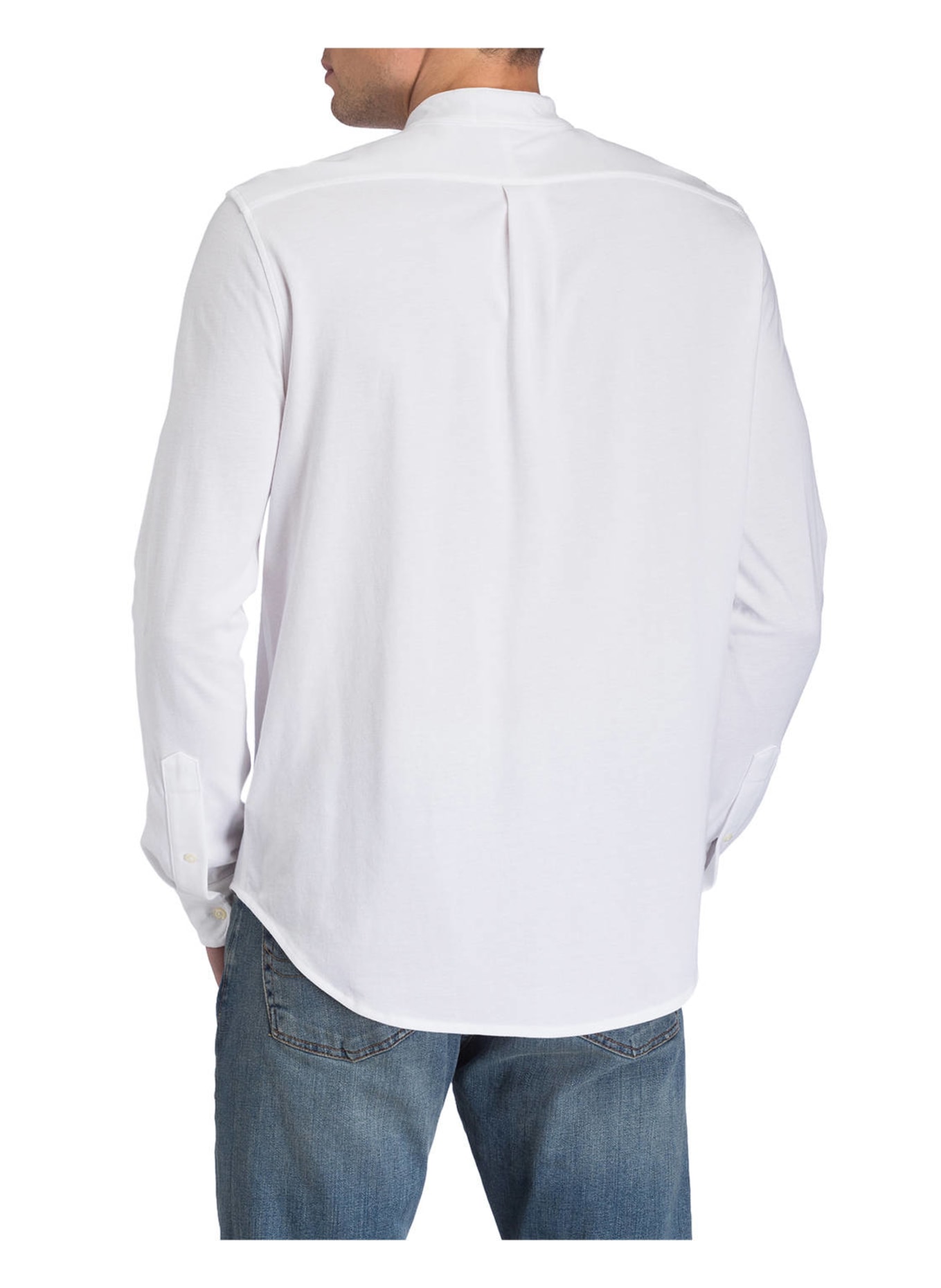 POLO RALPH LAUREN Piqué shirt standard fit with stand-up collar, Color: WHITE (Image 3)