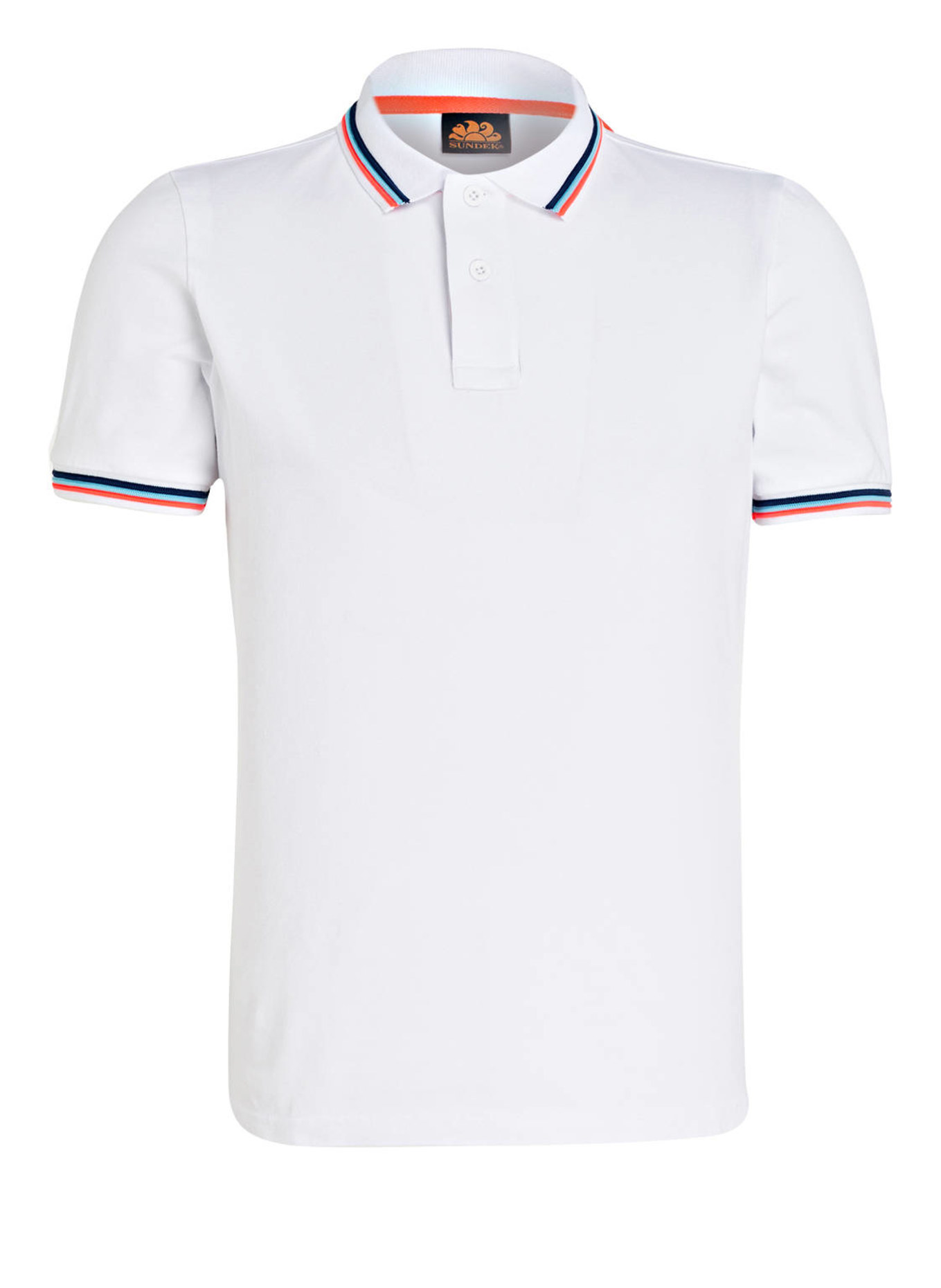 SUNDEK Piqué-Poloshirt BRICE Regular Fit, Farbe: WEISS (Bild 1)