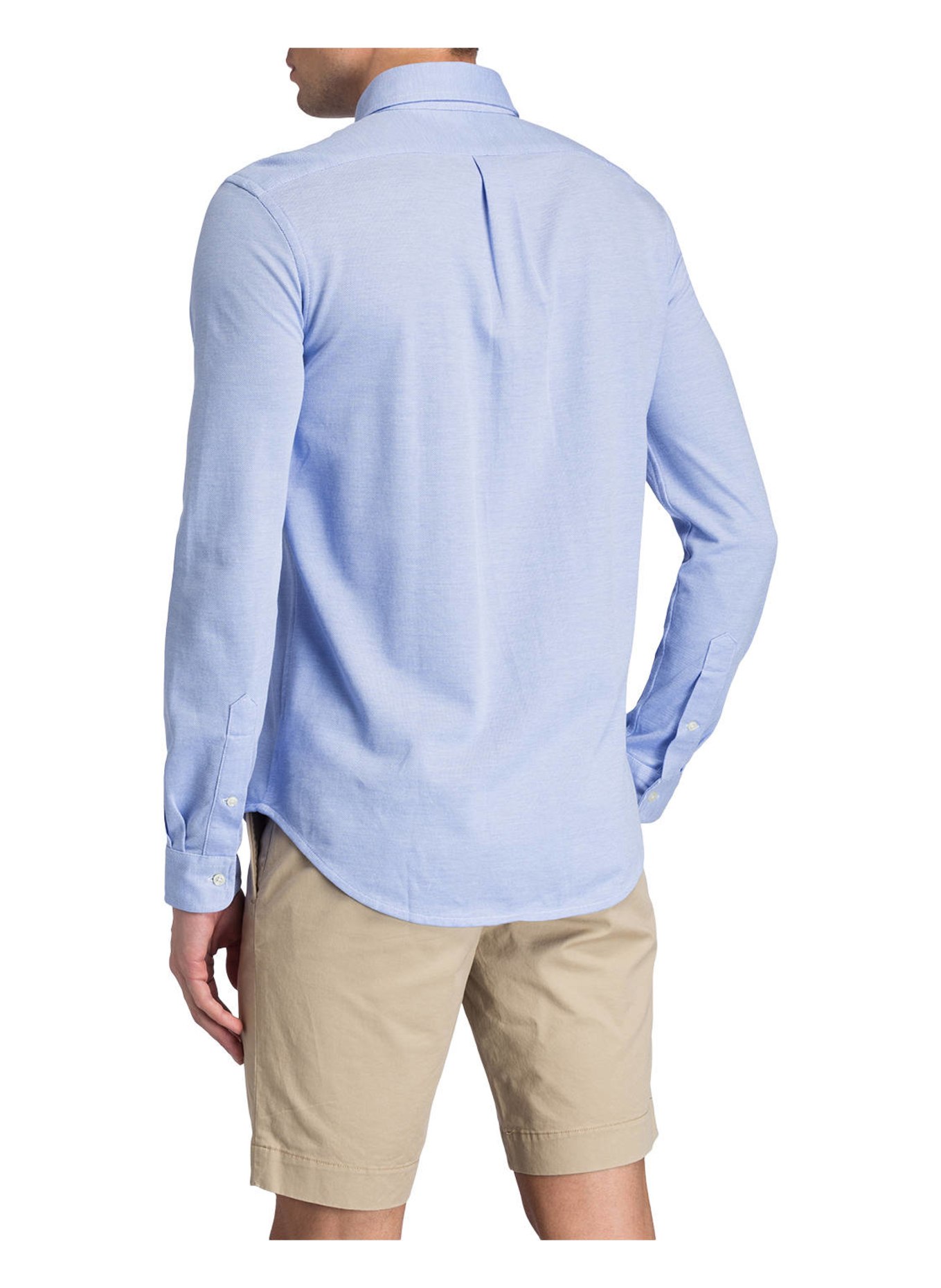 POLO RALPH LAUREN Piqué-Hemd Custom Slim Fit, Farbe: HELLBLAU/ WEISS (Bild 3)
