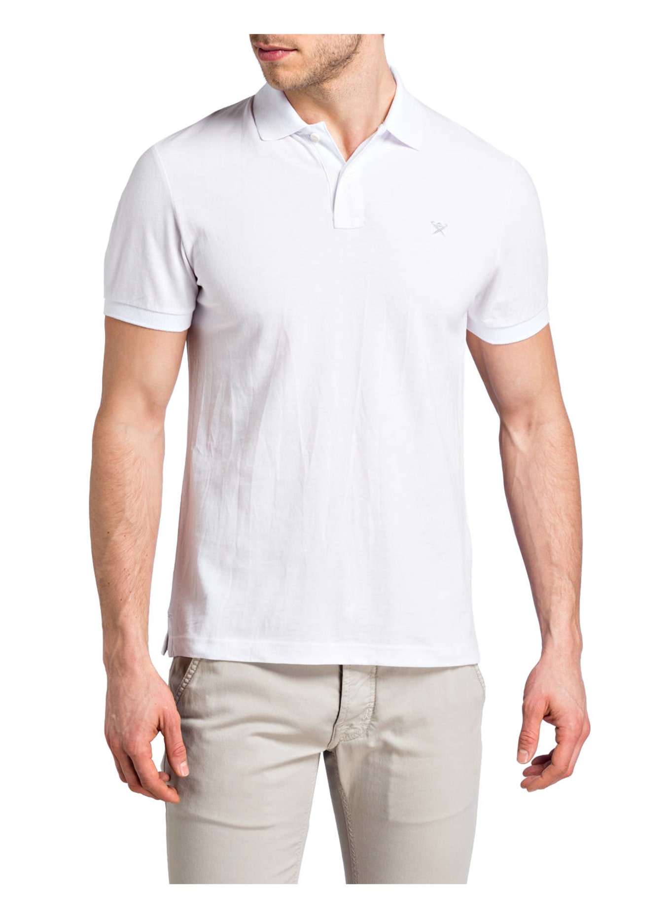 HACKETT LONDON Piqué-Poloshirt Slim Fit: WEISS