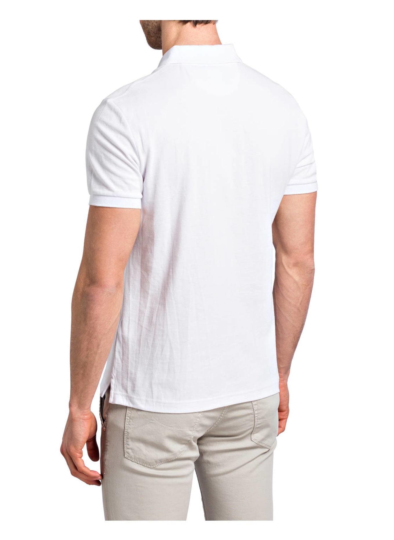 HACKETT LONDON Piqué-Poloshirt Slim Fit: WEISS