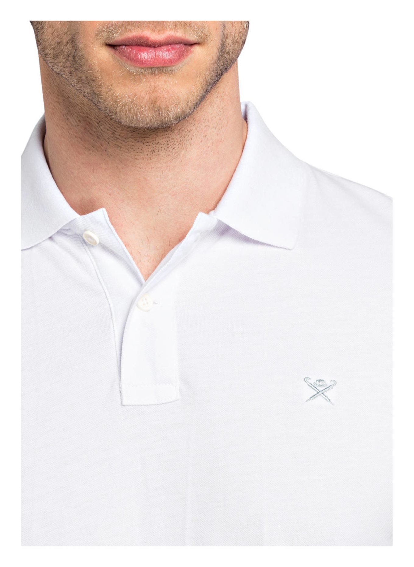 HACKETT LONDON Piqué-Poloshirt Slim Fit: WEISS
