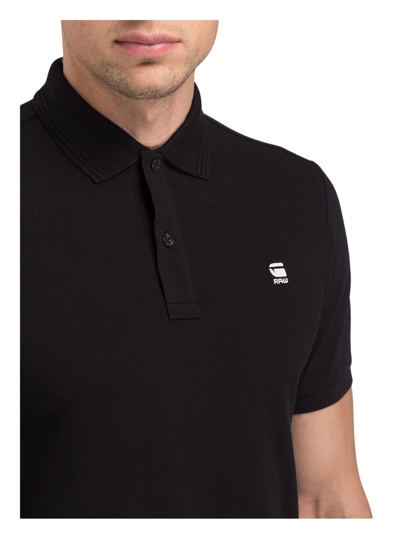 G-Star RAW Piqué polo shirt DUNDA slim fit , Color: BLACK (Image 4)