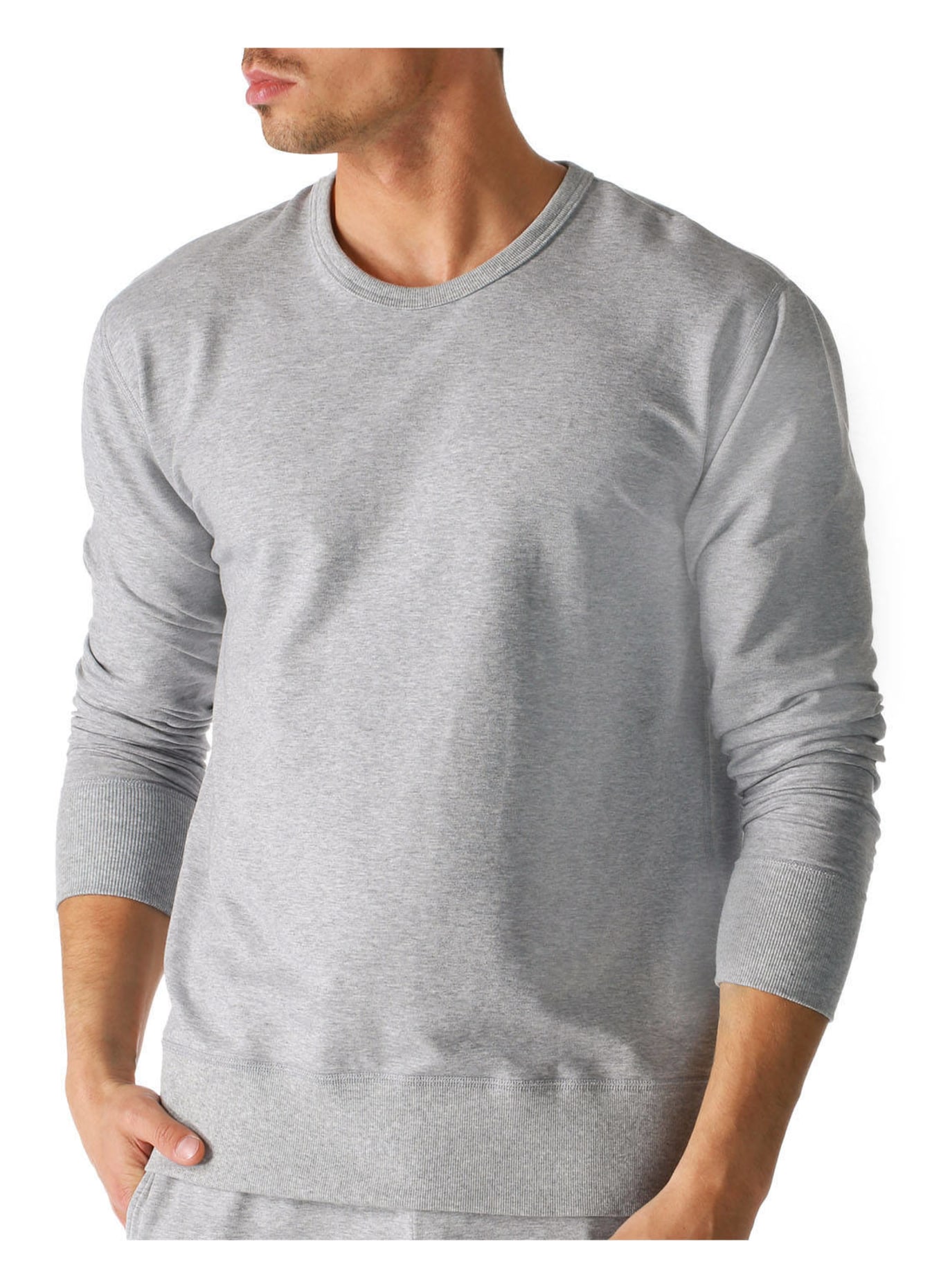 mey Lounge sweatshirt ENJOY series, Color: LIGHT GRAY MARLE (Image 4)
