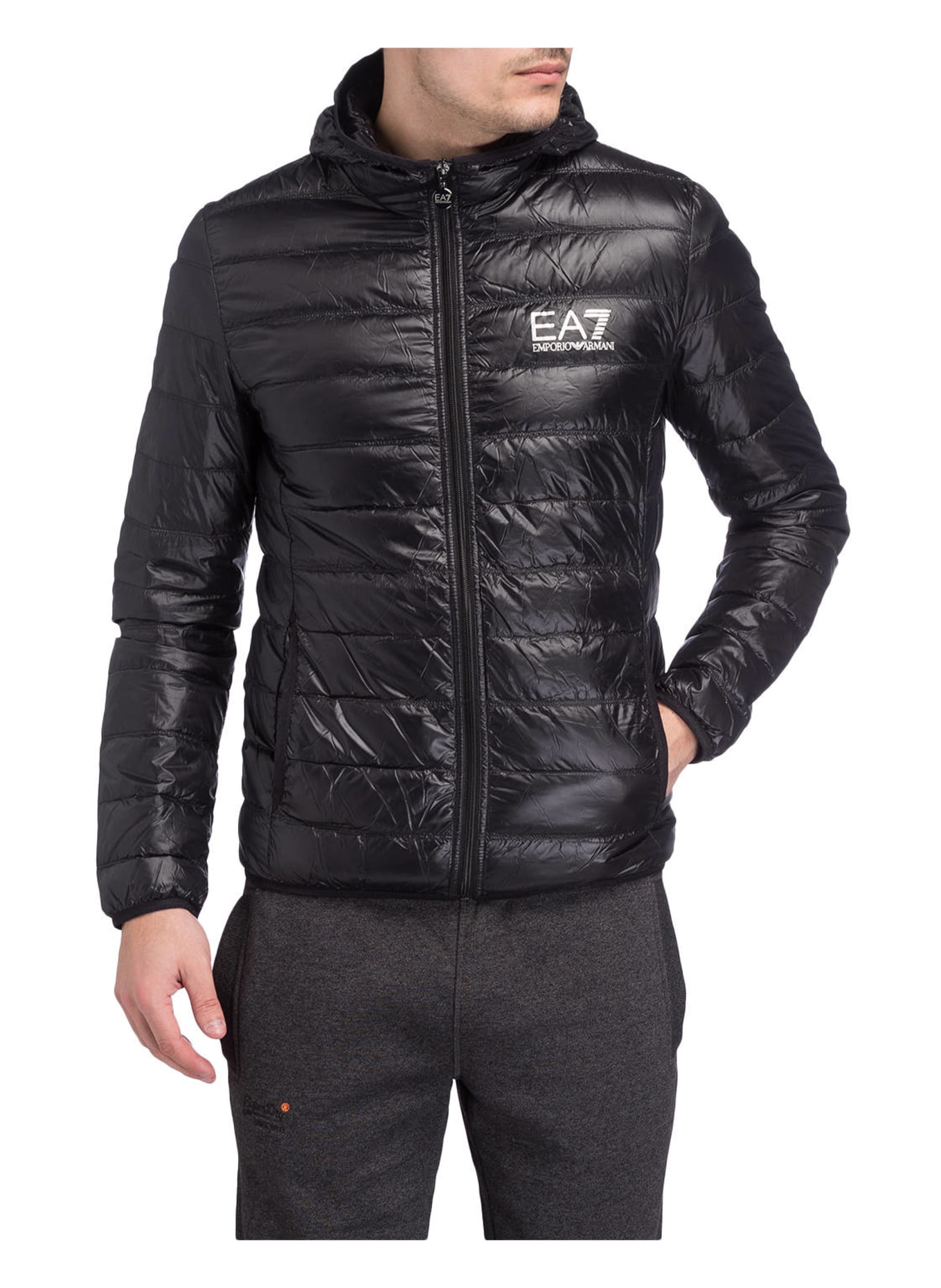 EA7 EMPORIO ARMANI Lightweight down jacket , Color: BLACK (Image 2)