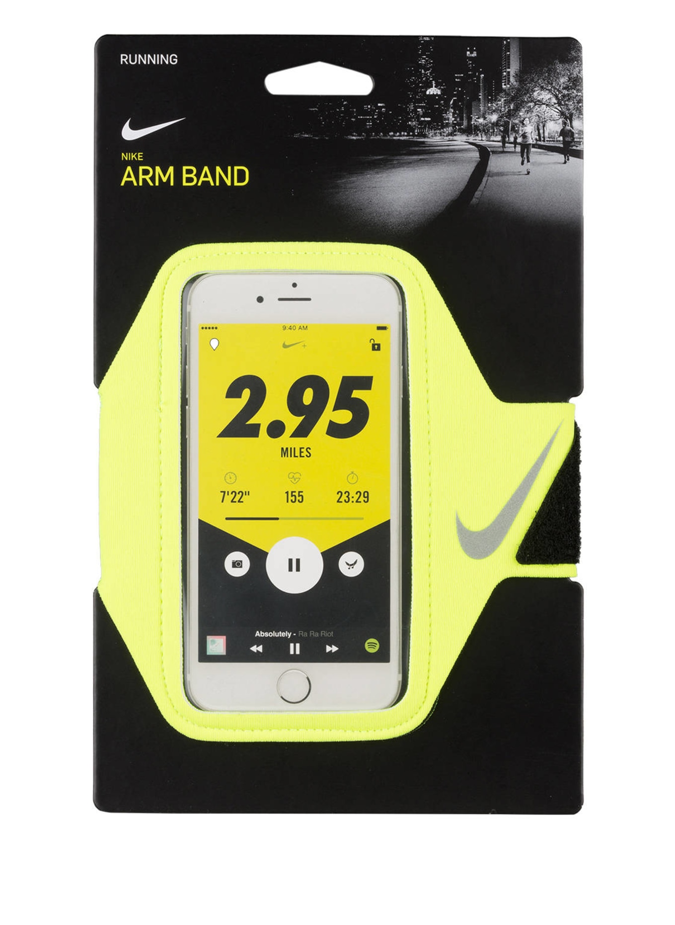 Nike Smartphone-Laufarmband, Farbe: NEONGELB (Bild 2)