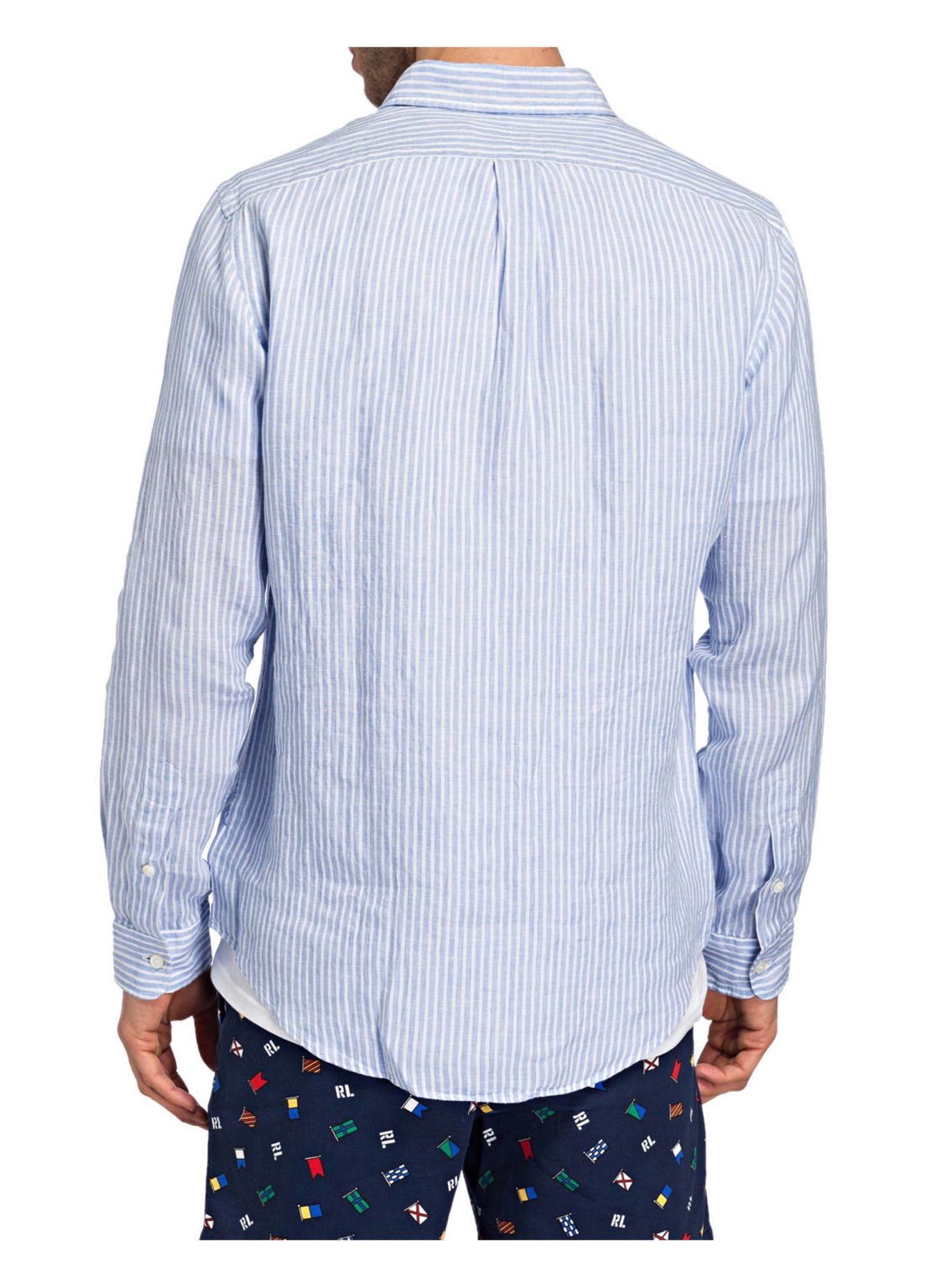 POLO RALPH LAUREN Linen shirt classic fit, Color: LIGHT BLUE/ WHITE (Image 3)