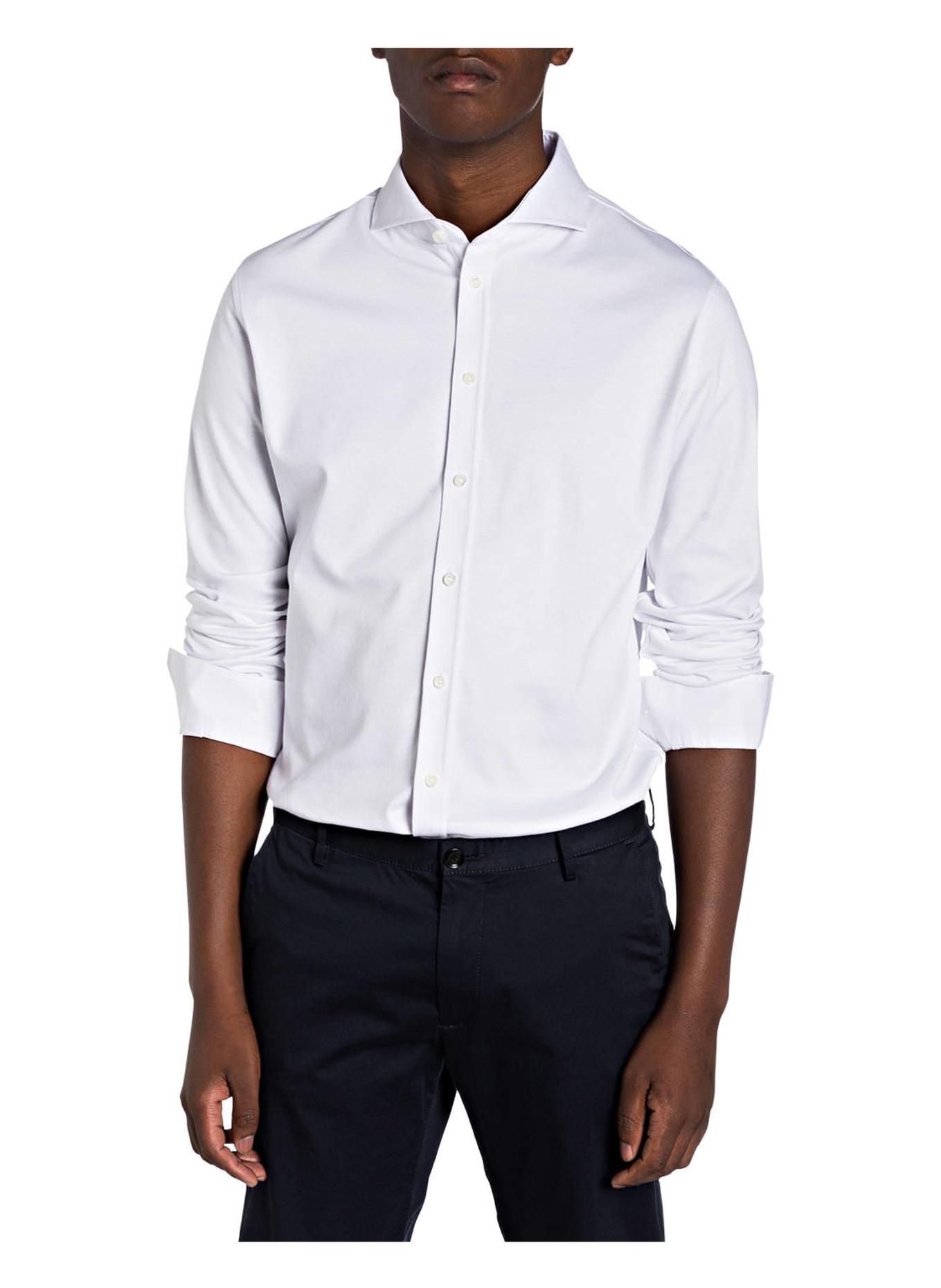 DESOTO Jerseyhemd Slim Fit, Farbe: WEISS (Bild 2)