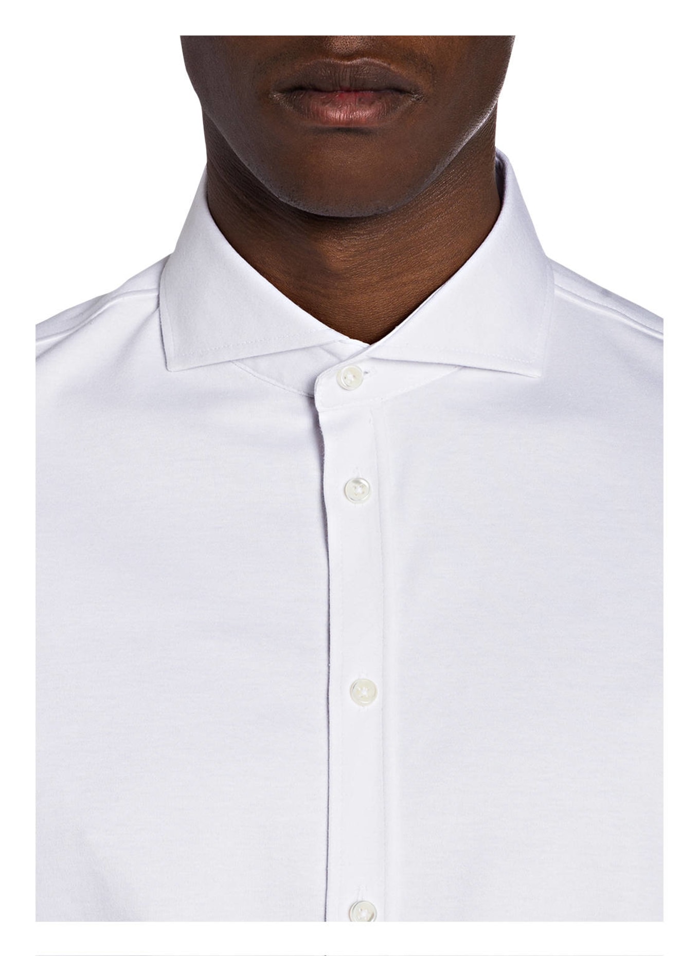 DESOTO Jerseyhemd Slim Fit, Farbe: WEISS (Bild 4)