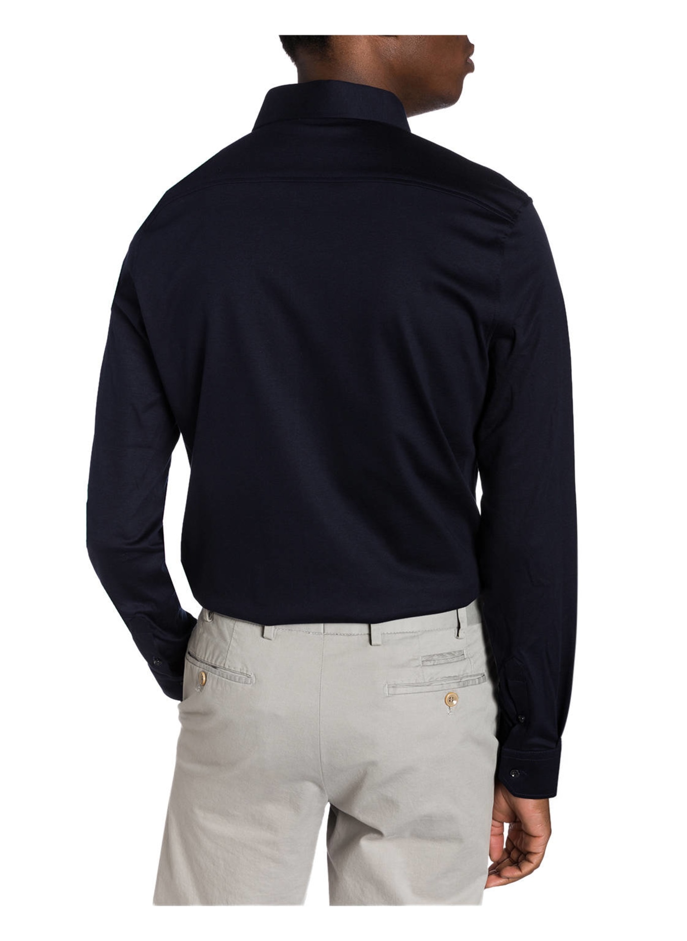 DESOTO Jerseyhemd Slim Fit, Farbe: DUNKELBLAU (Bild 3)