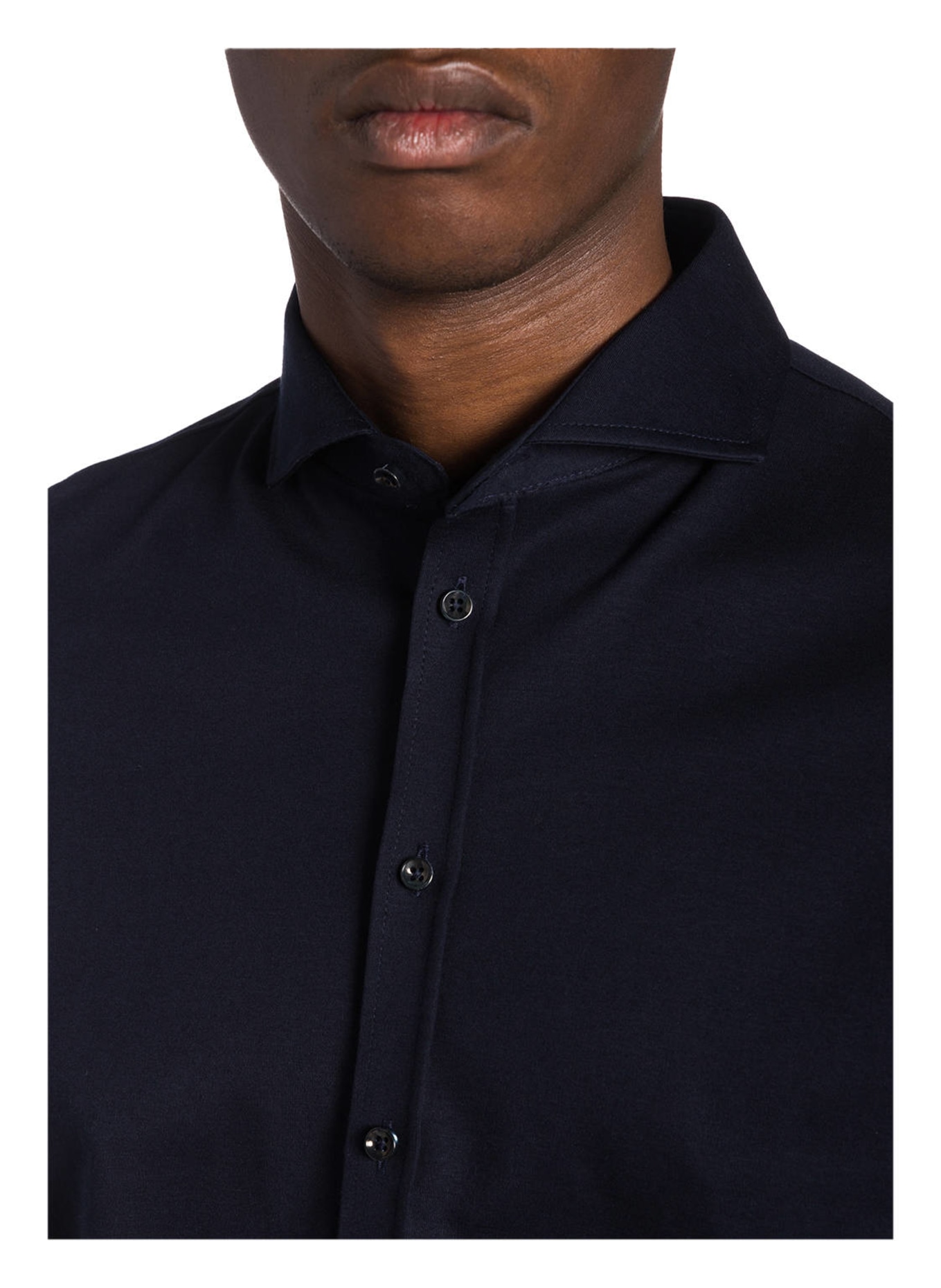 DESOTO Jerseyhemd Slim Fit, Farbe: DUNKELBLAU (Bild 4)