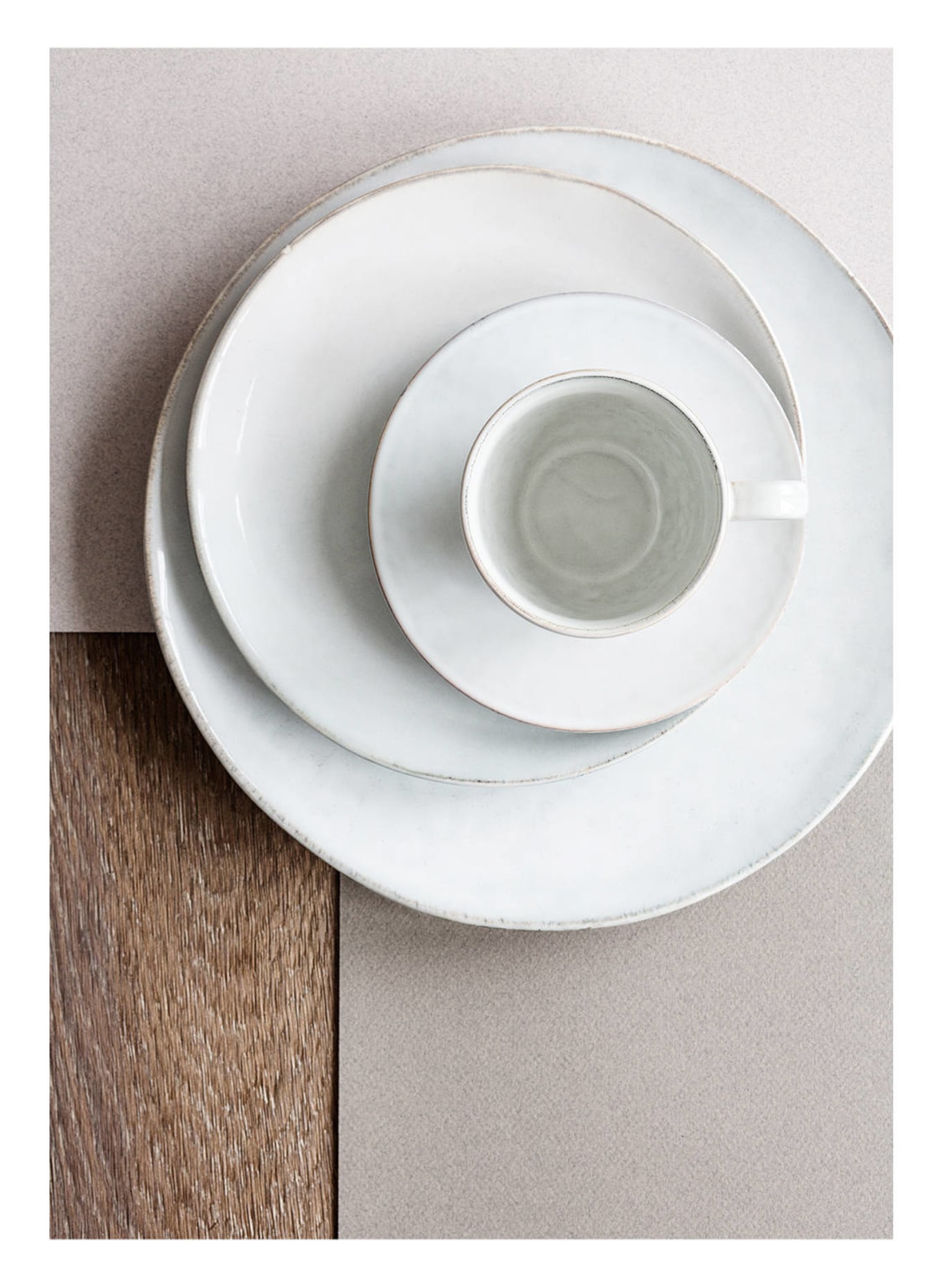 BROSTE COPENHAGEN Set of 4 mugs NORDIC SAND, Color: WHITE/ DARK BROWN (Image 3)