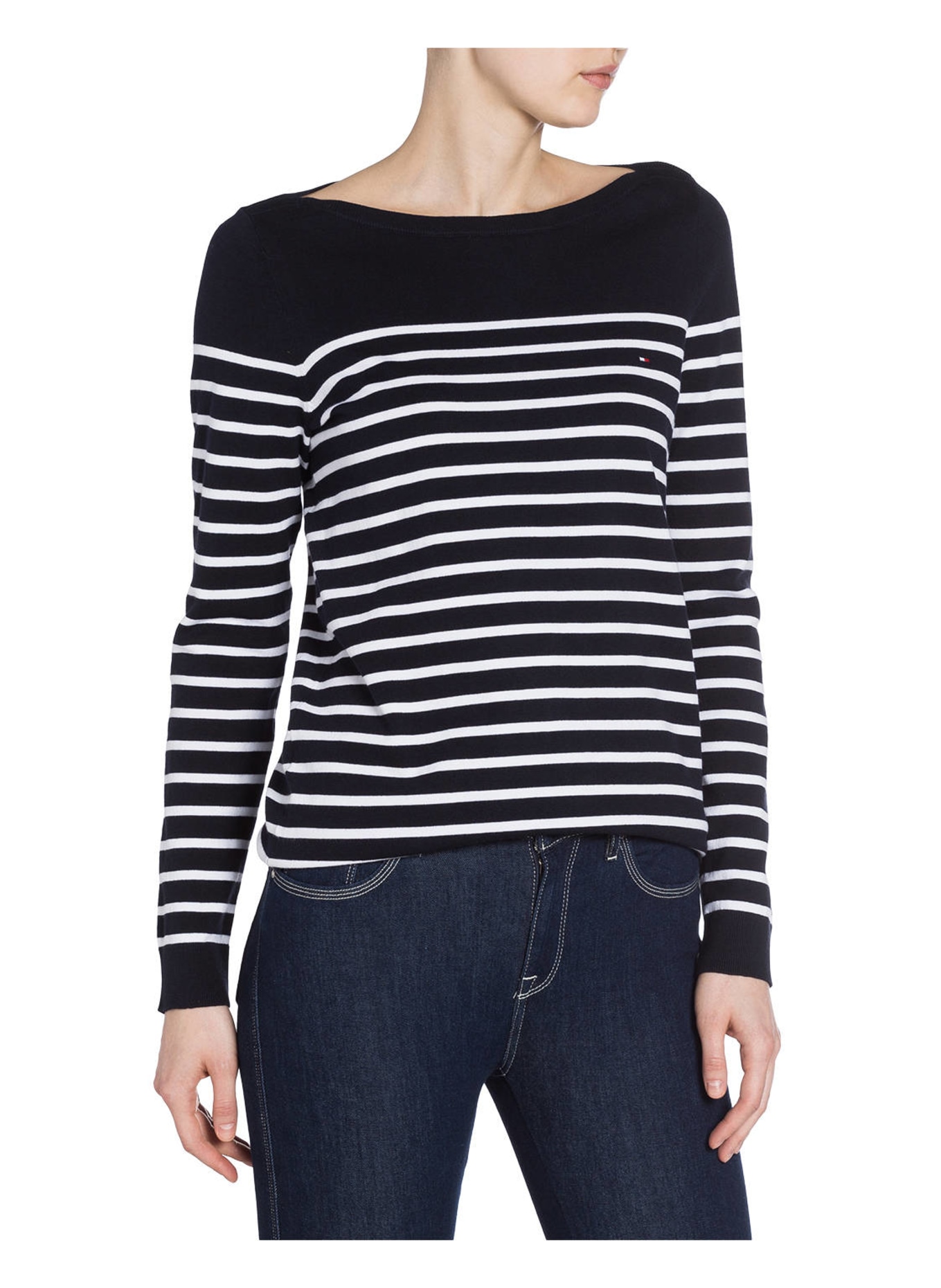 TOMMY HILFIGER Sweater NEW IVY, Color: DARK BLUE/ WHITE STRIPED (Image 2)