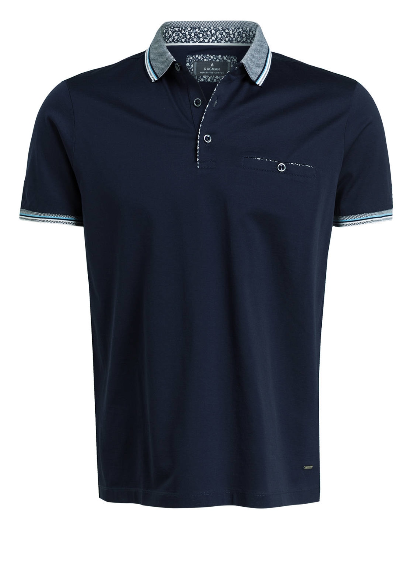 RAGMAN Jersey-Poloshirt, Farbe: DUNKELBLAU (Bild 1)