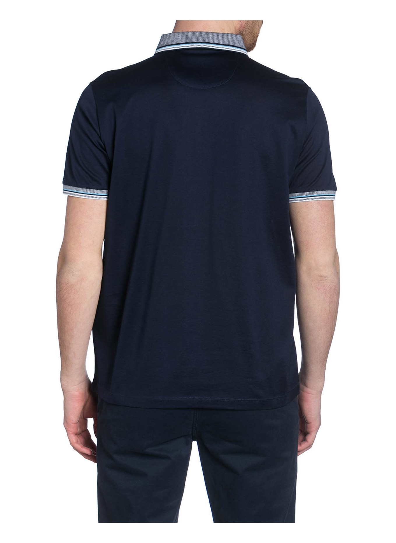 RAGMAN Jersey-Poloshirt, Farbe: DUNKELBLAU (Bild 3)