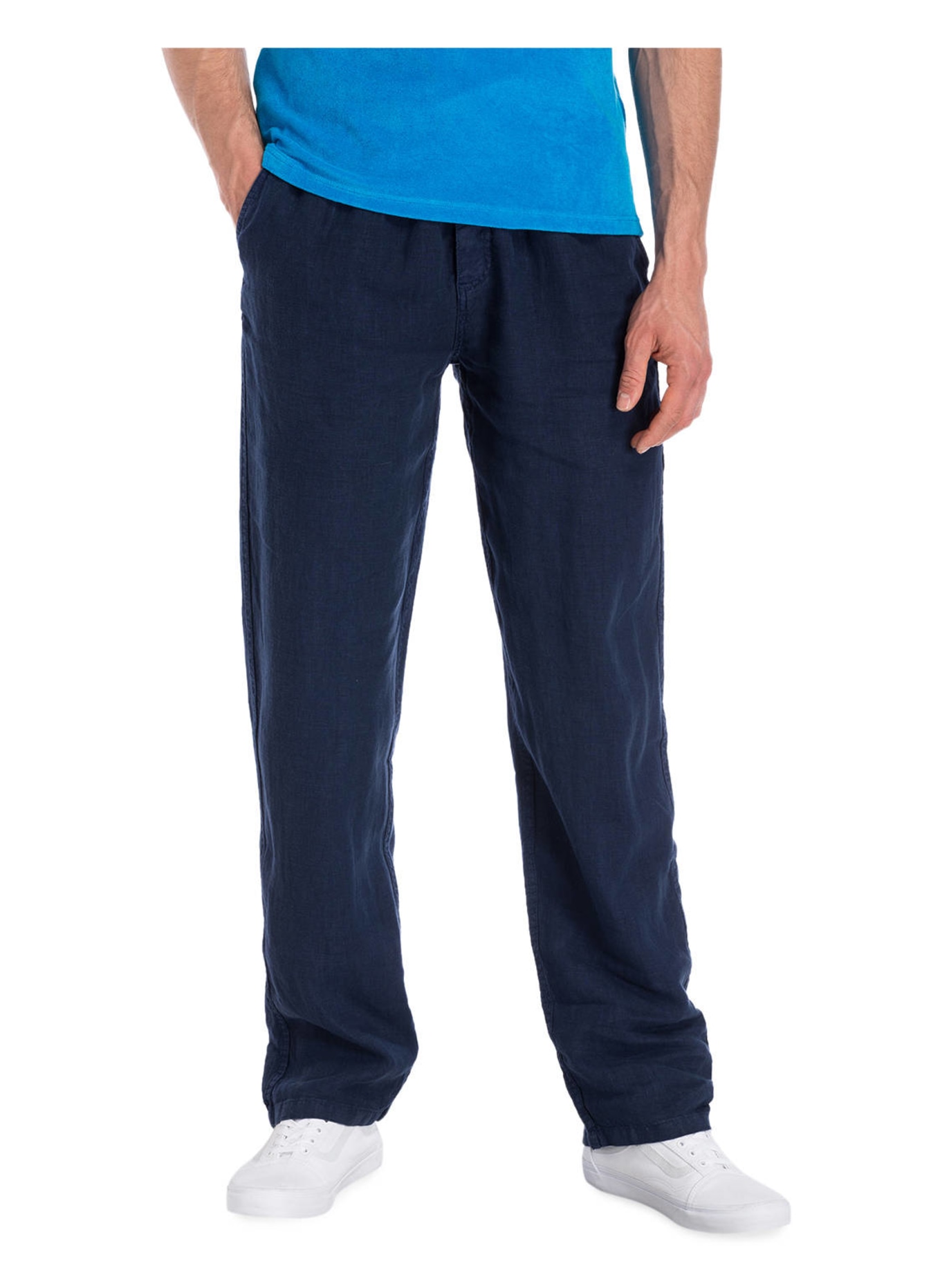 VILEBREQUIN Linen trousers PACHA , Color: DARK BLUE (Image 2)