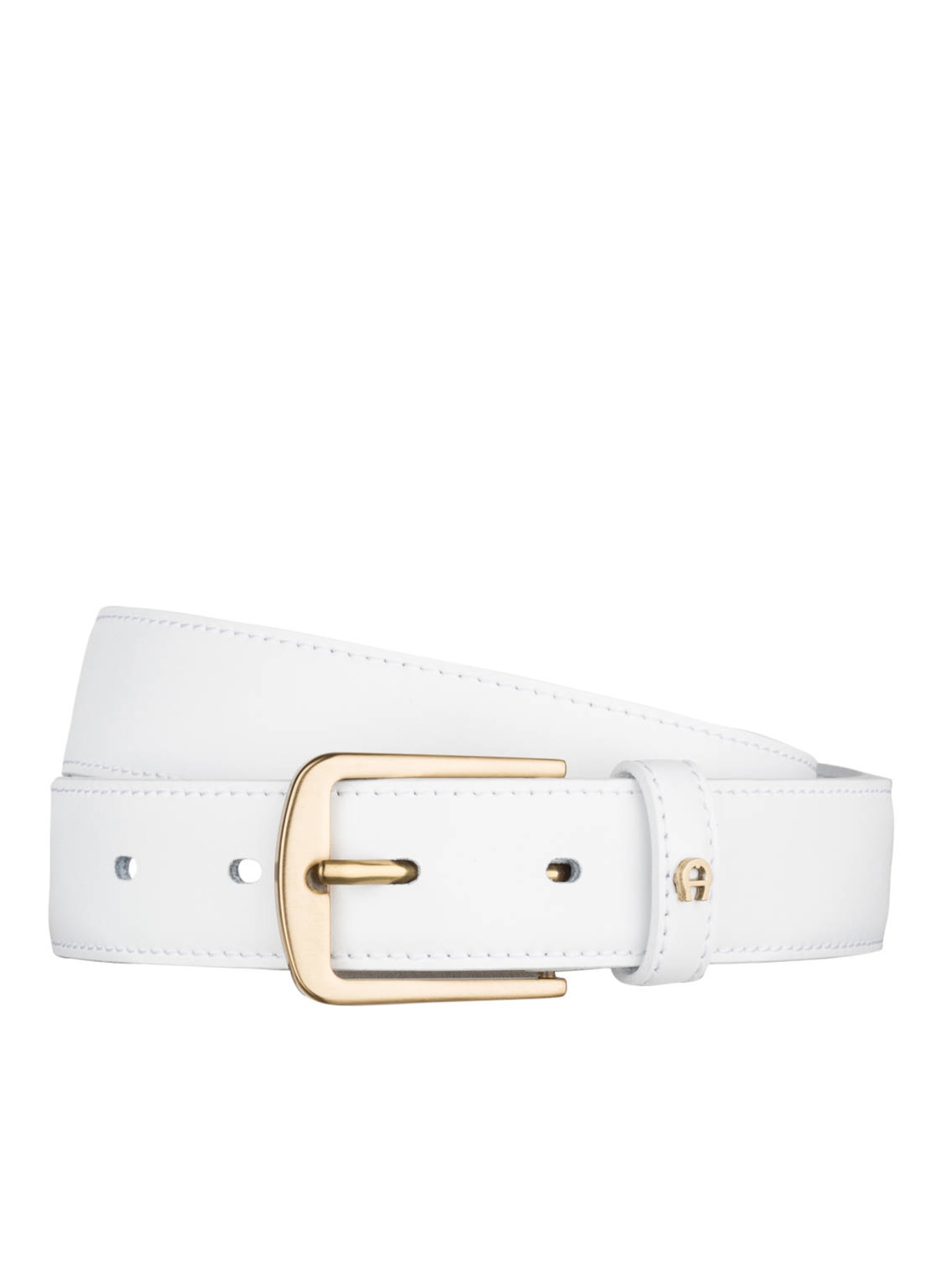 AIGNER Leather belt , Color: WHITE (Image 1)