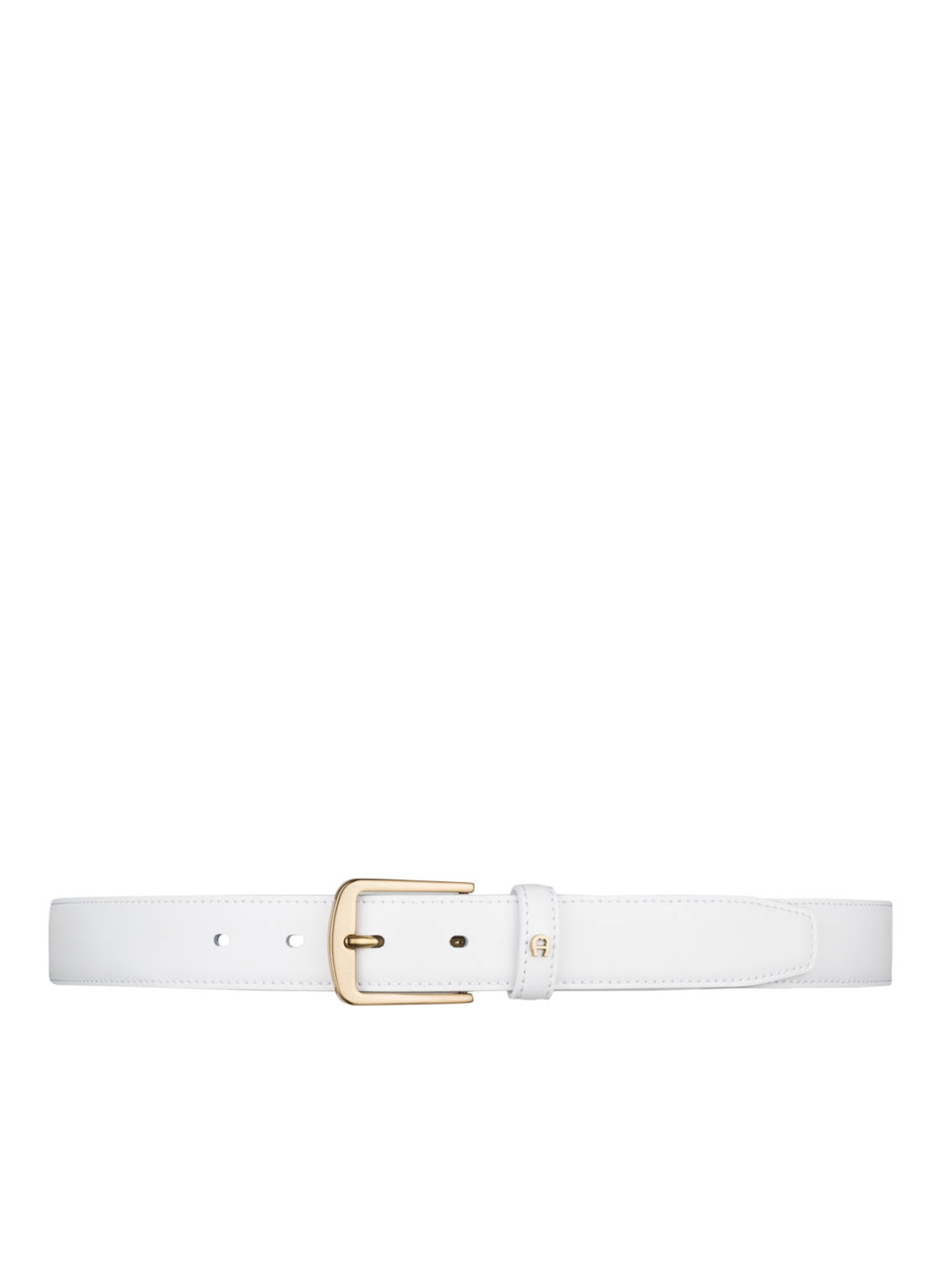 AIGNER Leather belt , Color: WHITE (Image 2)