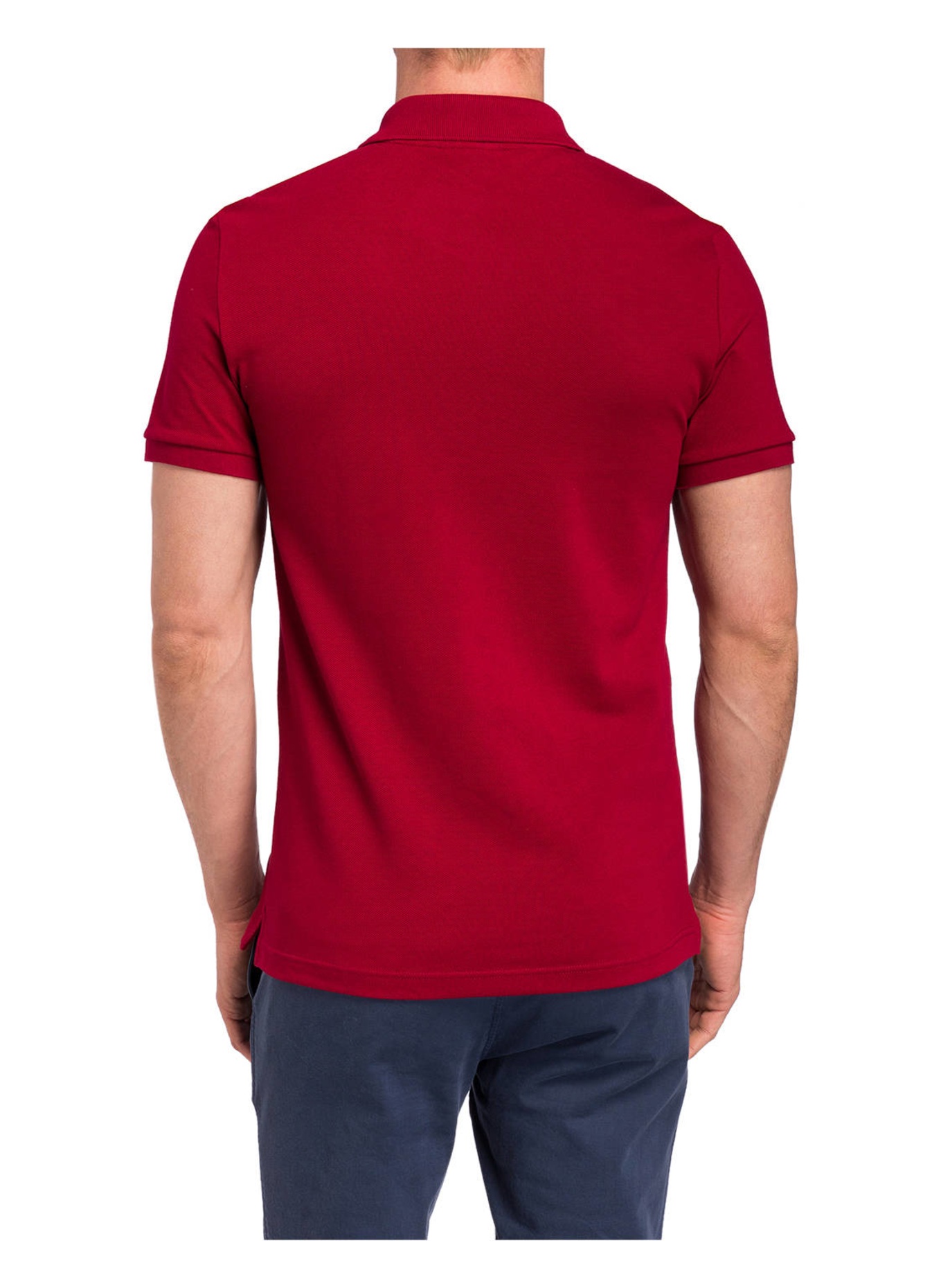 LACOSTE Piqué-Poloshirt Slim Fit, Farbe: DUNKELROT (Bild 3)