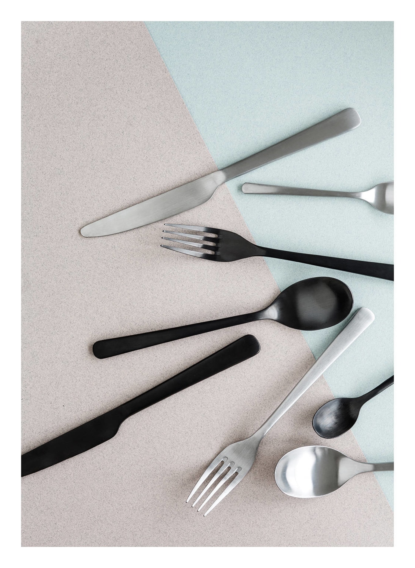 BROSTE COPENHAGEN 16-piece Cutlery set HUNE, Color: BLACK (Image 4)