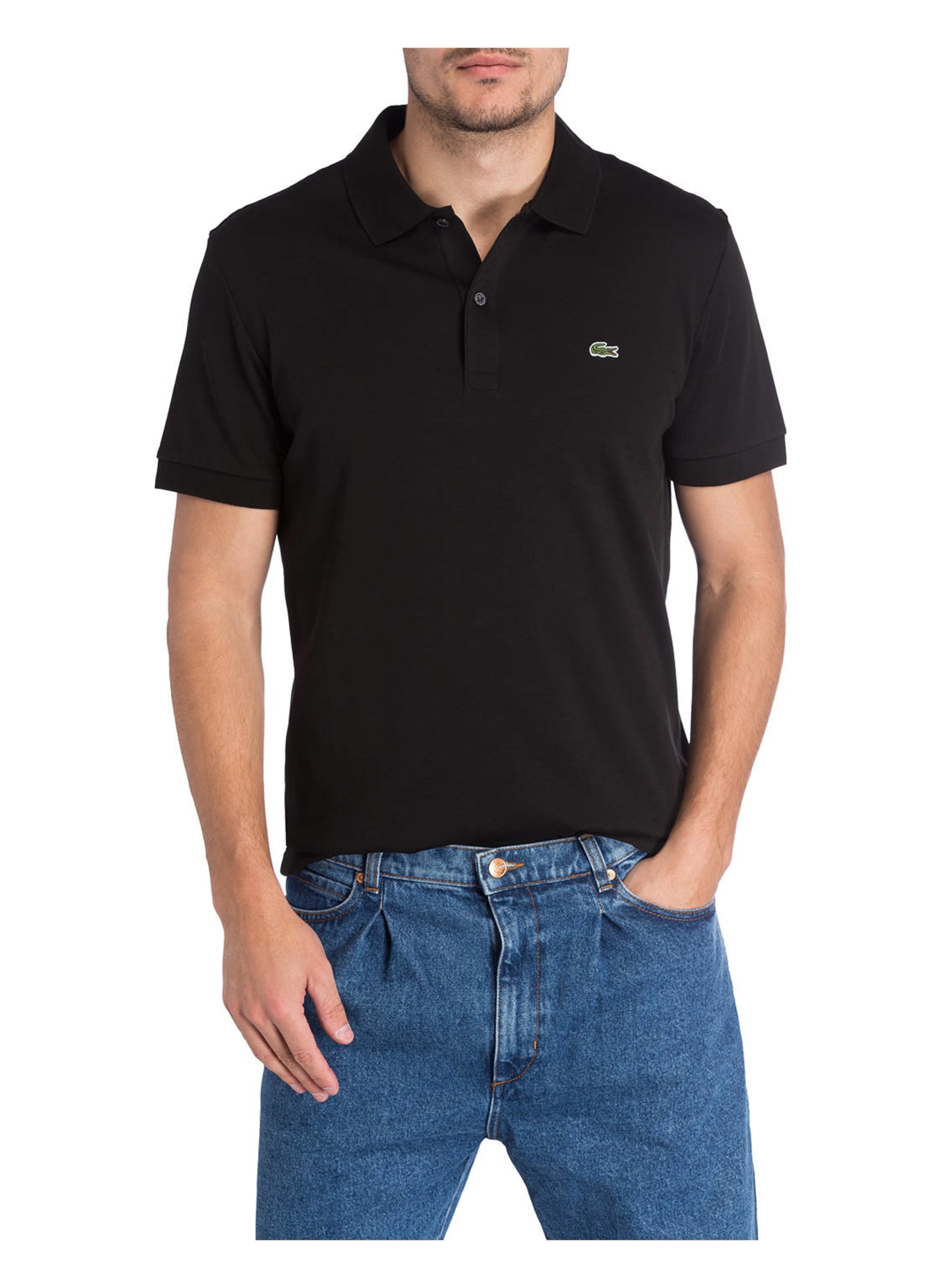 LACOSTE Jersey-Poloshirt Regular Fit, Farbe: SCHWARZ (Bild 2)