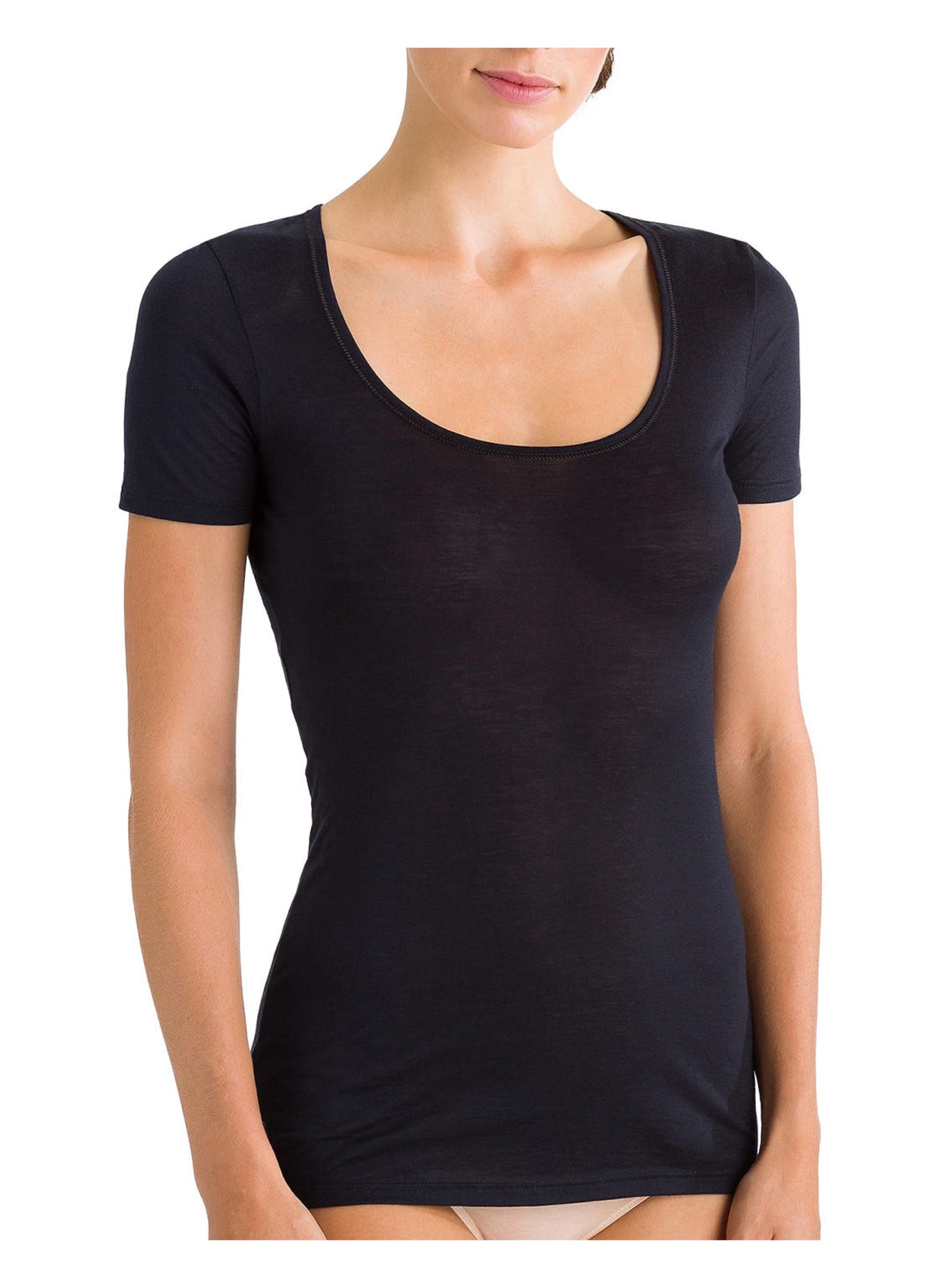 HANRO T-shirt ULTRALIGHT, Color: BLACK (Image 3)
