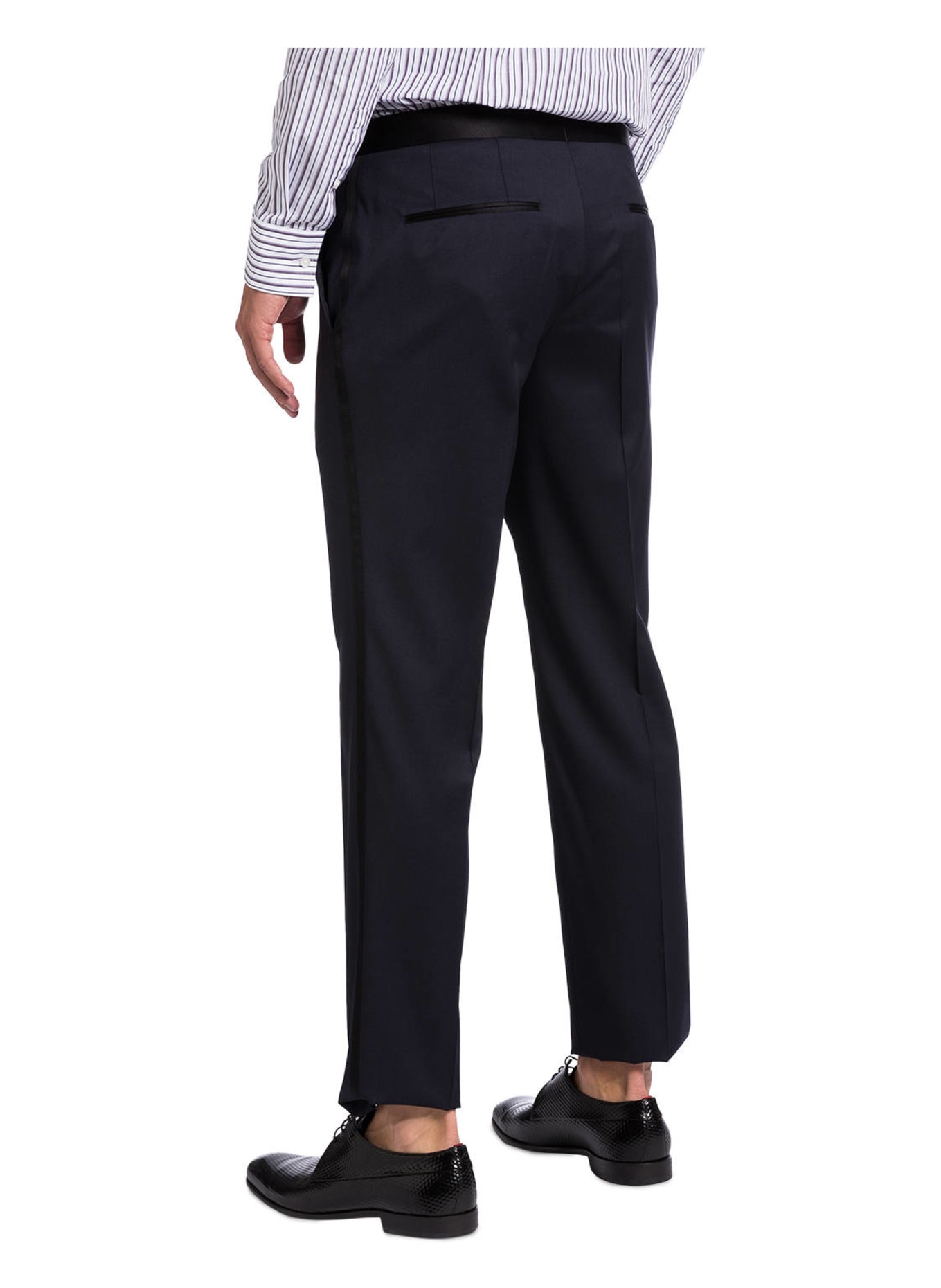 BOSS Spodnie smokingowe GILAN slim fit, Kolor: GRANATOWY (Obrazek 4)