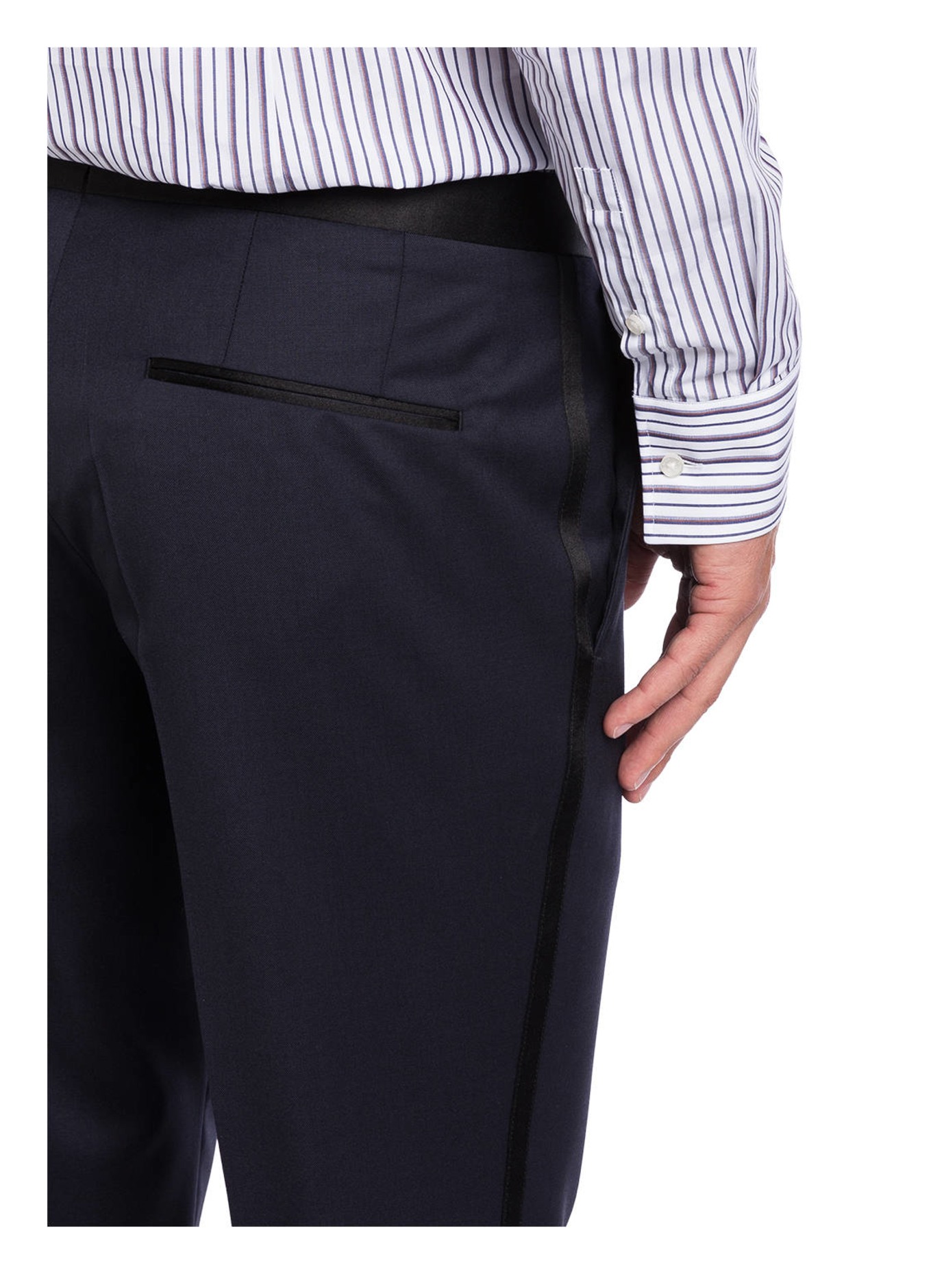 BOSS Spodnie smokingowe GILAN slim fit, Kolor: GRANATOWY (Obrazek 6)