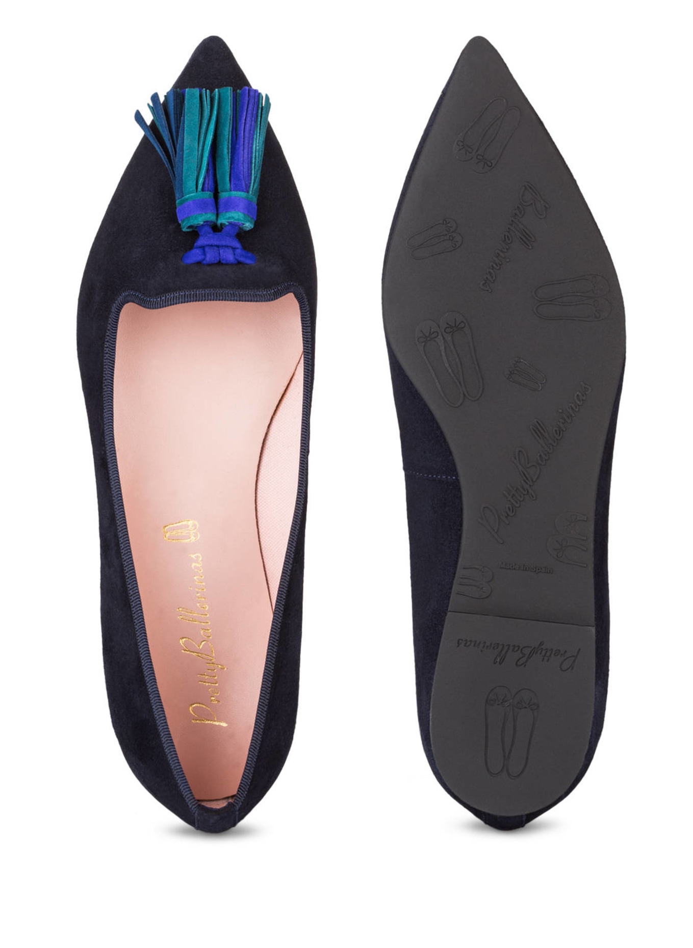 Pretty Ballerinas Tassel slip-ons ELLA: DARK BLUE