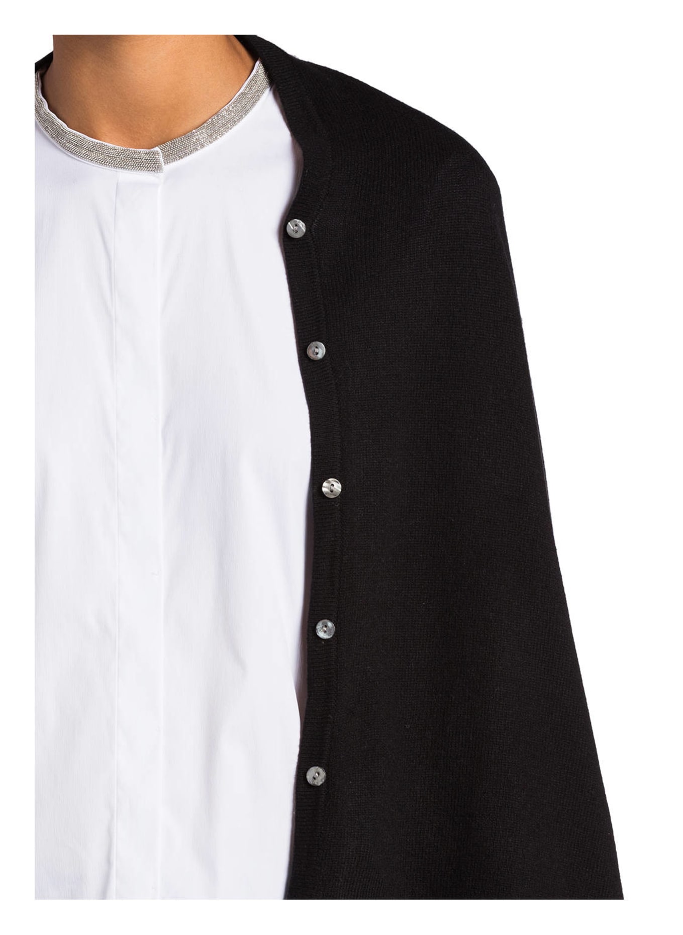 rosemunde Poncho mit Cashmere: SCHWARZ