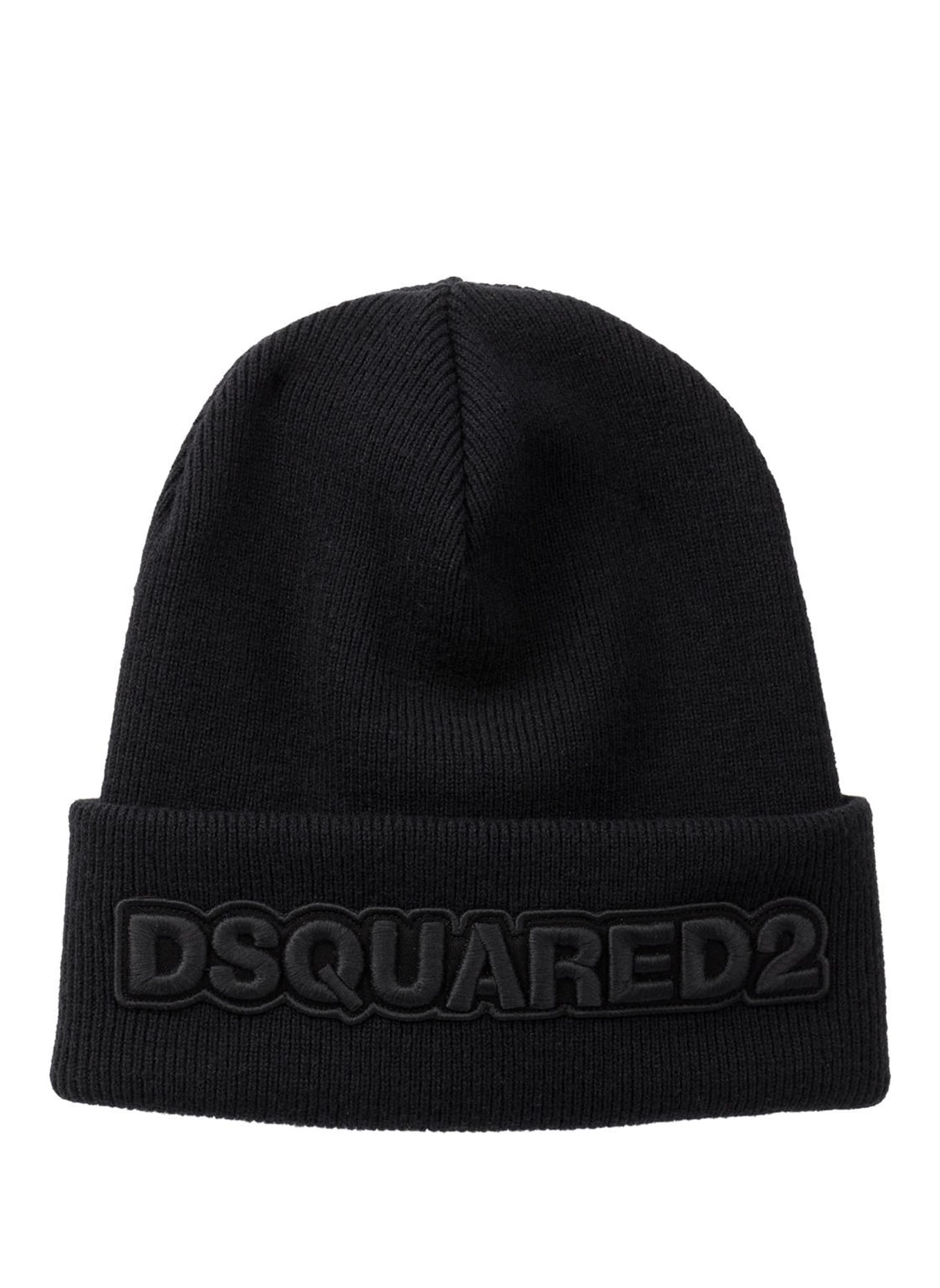 DSQUARED2 Woolen hat, Color: BLACK (Image 1)