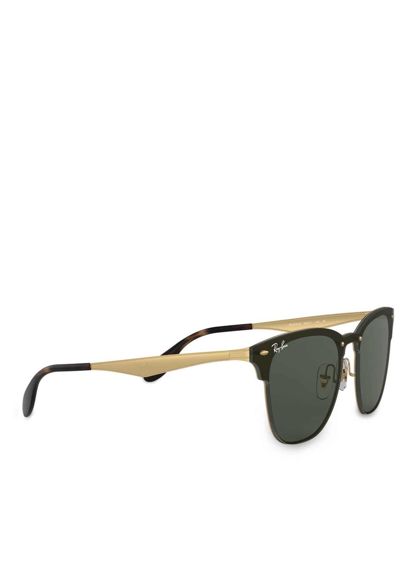 Ray-Ban Sunglasses RB3576N BLAZE CLUBMASTER, Color: 043/71 - BLACK/ GREEN (Image 3)