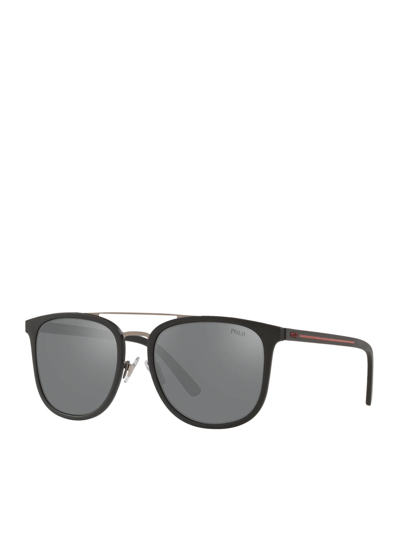 POLO RALPH LAUREN Sunglasses PH4144, Color: 52846G - BLACK MATT/ SILVER MIRRORED (Image 1)