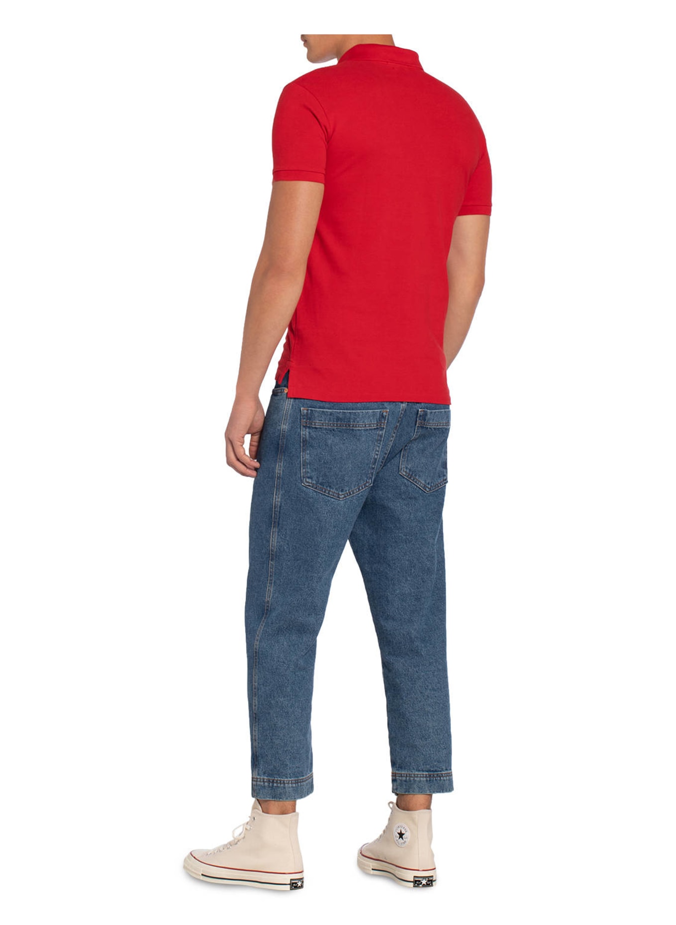 POLO RALPH LAUREN Piqué-Poloshirt Slim Fit, Farbe: ROT (Bild 3)