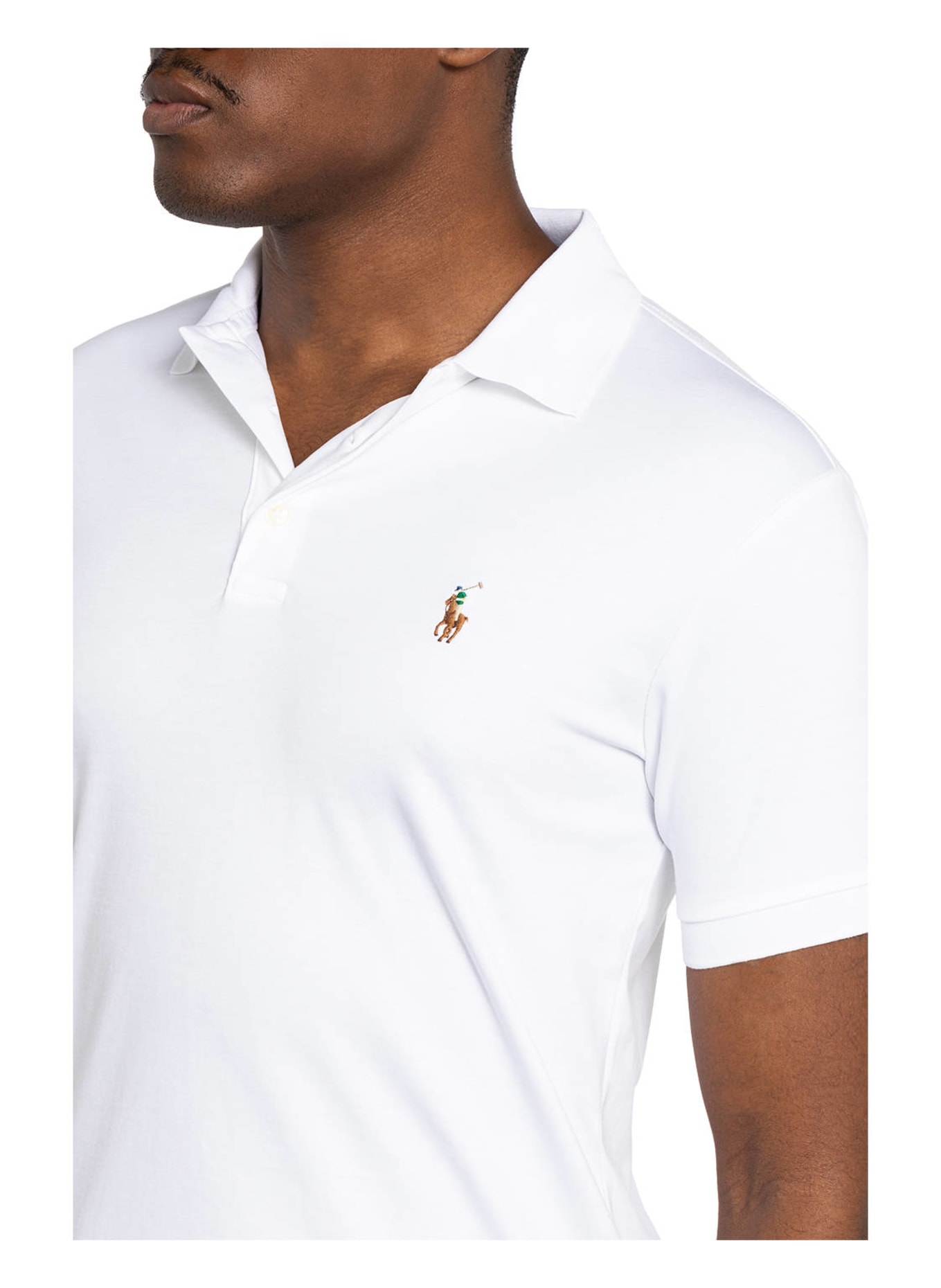 POLO RALPH LAUREN Jersey polo shirt slim fit, Color: CREAM (Image 4)