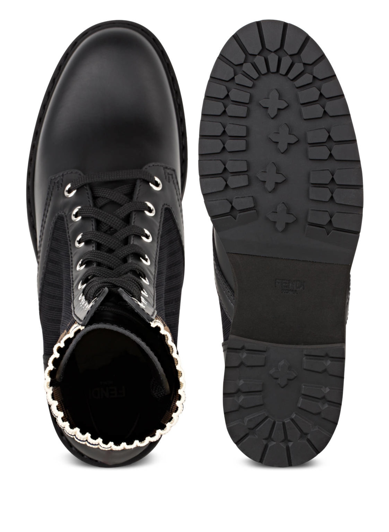 FENDI Lace-up boots ROCKOKO, Color: BLACK (Image 5)