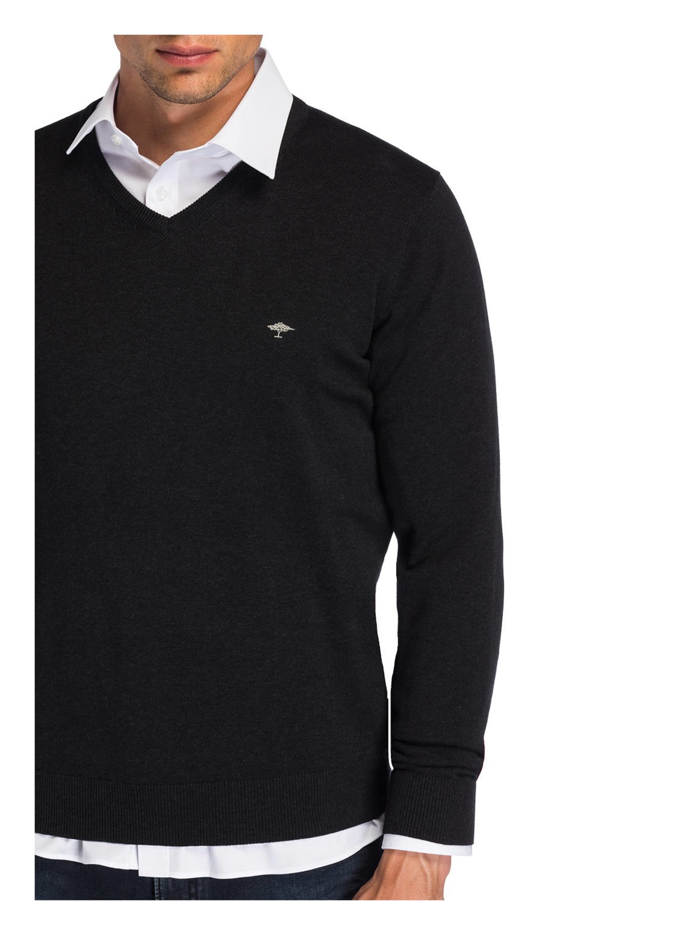 FYNCH-HATTON Pullover, Farbe: DUNKELGRAU MELIERT (Bild 4)