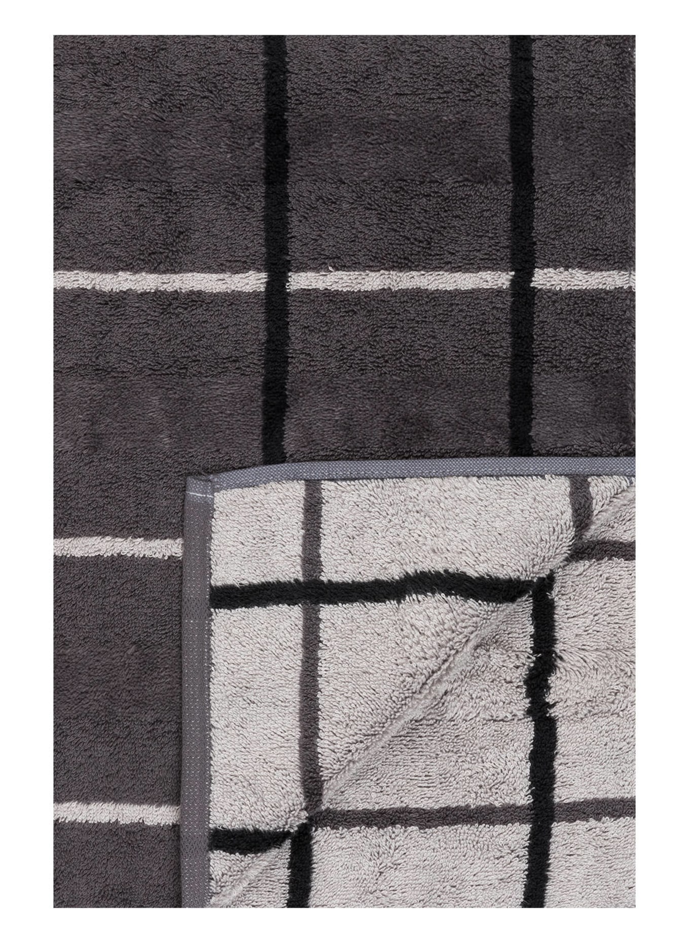 Cawö Towel NOBLESSE, Color: DARK GRAY / LIGHT GRAY / BLACK CHECKERED (Image 3)