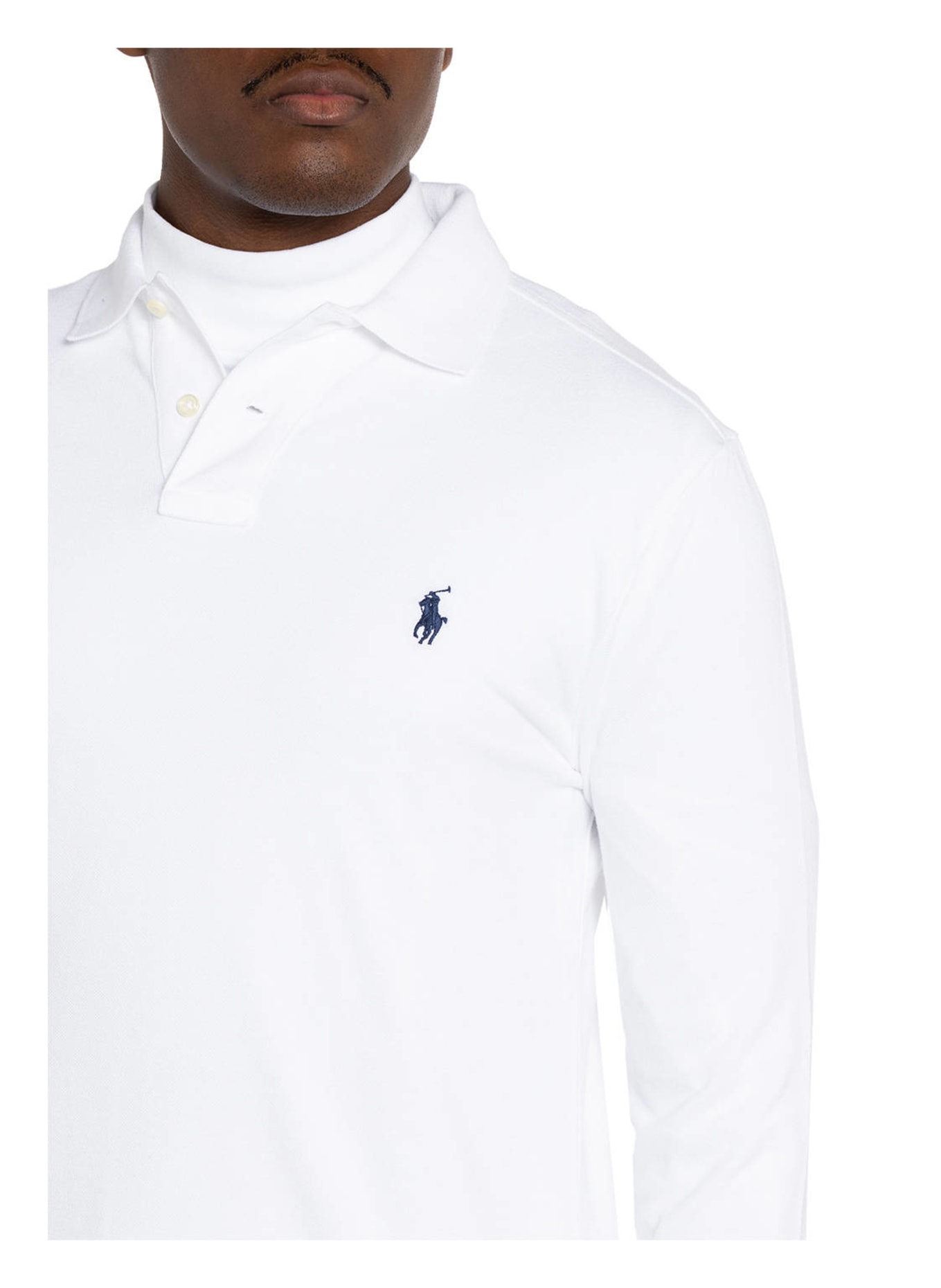 POLO RALPH LAUREN Piqué-Poloshirt Slim Fit, Farbe: WEISS (Bild 4)