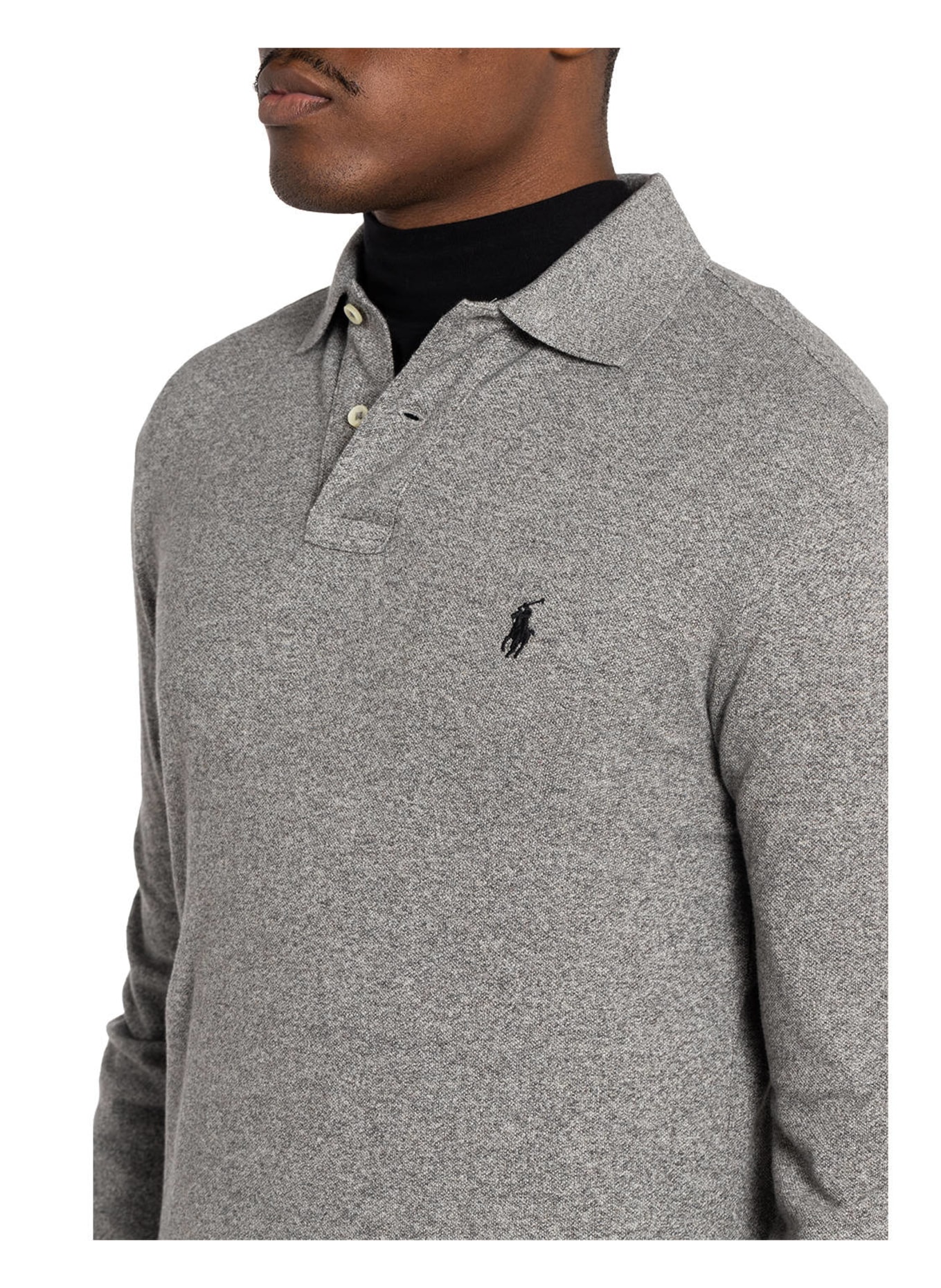 POLO RALPH LAUREN Piqué-Poloshirt Slim Fit, Farbe: GRAU (Bild 4)