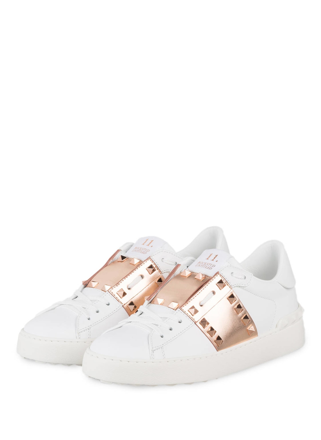 VALENTINO GARAVANI Sneakers ROCKSTUD UNTITLED with rivets, Color: WHITE/ ROSE GOLD (Image 1)