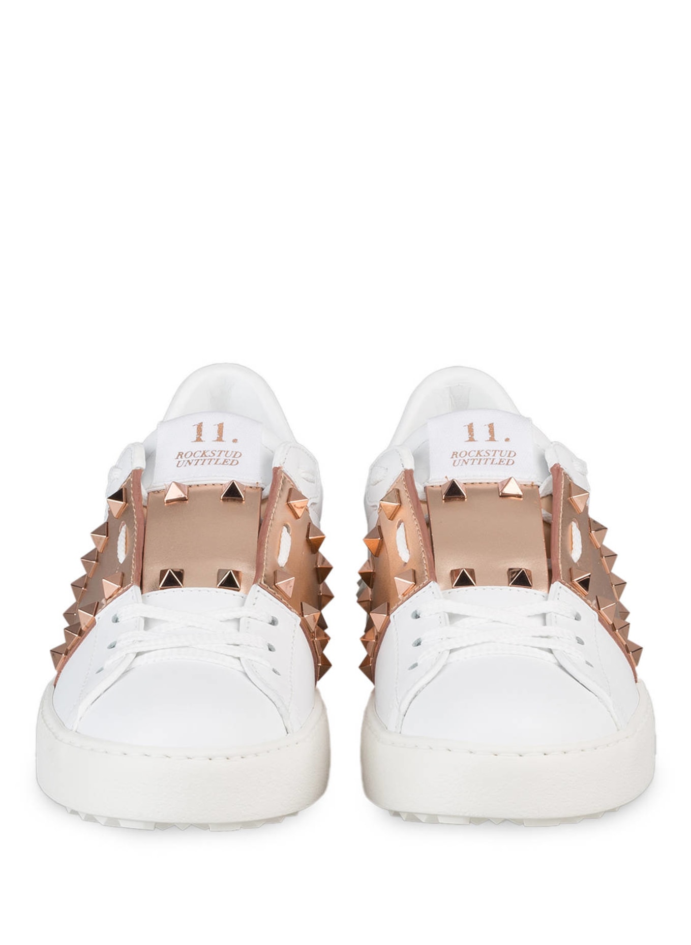 VALENTINO GARAVANI Sneakers ROCKSTUD UNTITLED with rivets, Color: WHITE/ ROSE GOLD (Image 3)