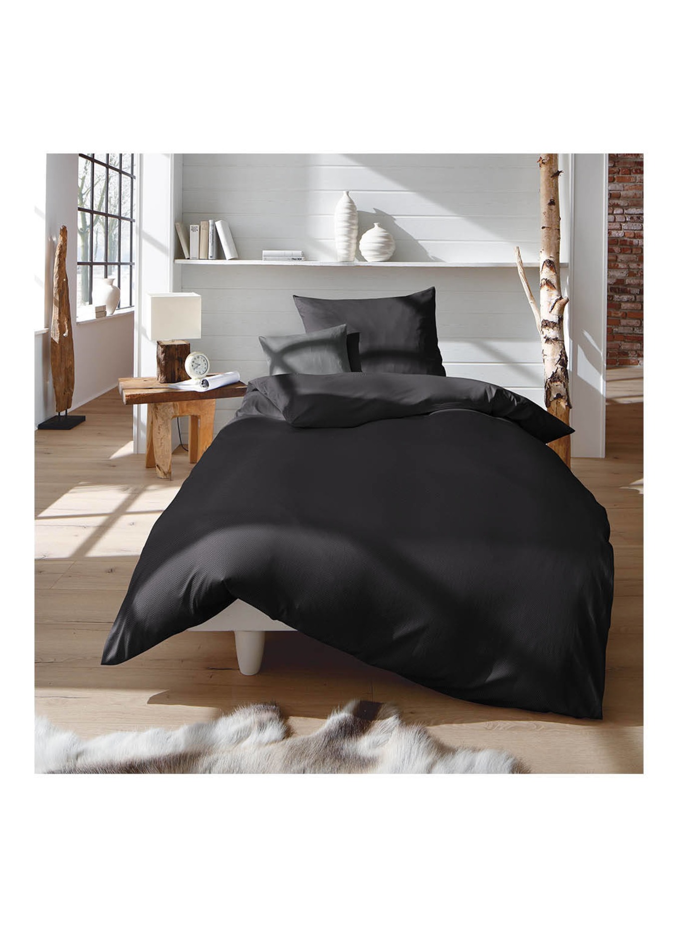 fleuresse Bettwäsche LECH: ANTHRAZIT