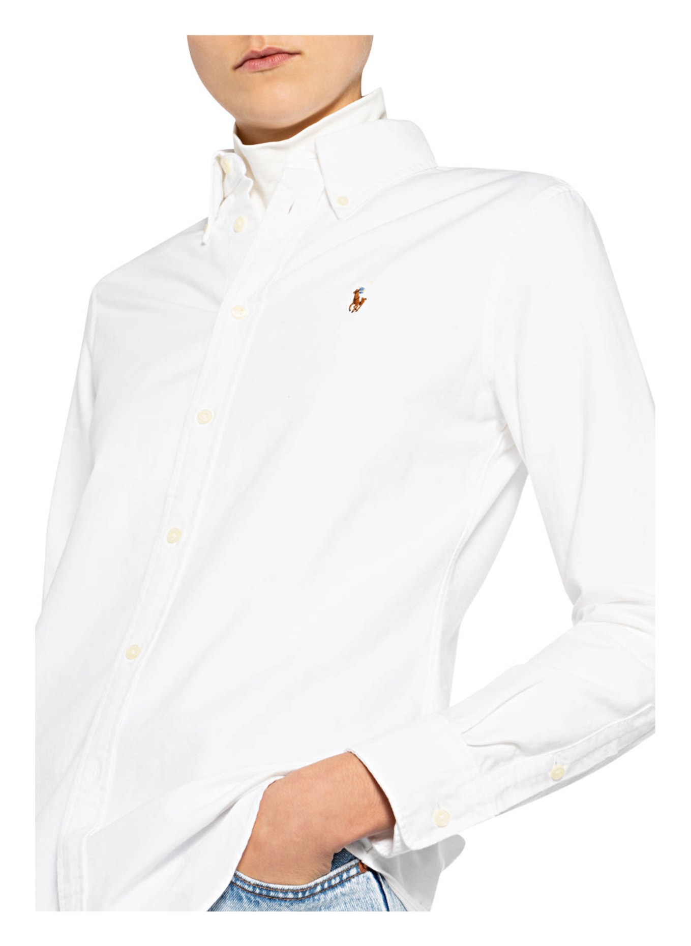 Polo Ralph Lauren LONG SLEEVE SHIRT - Button-down blouse - white