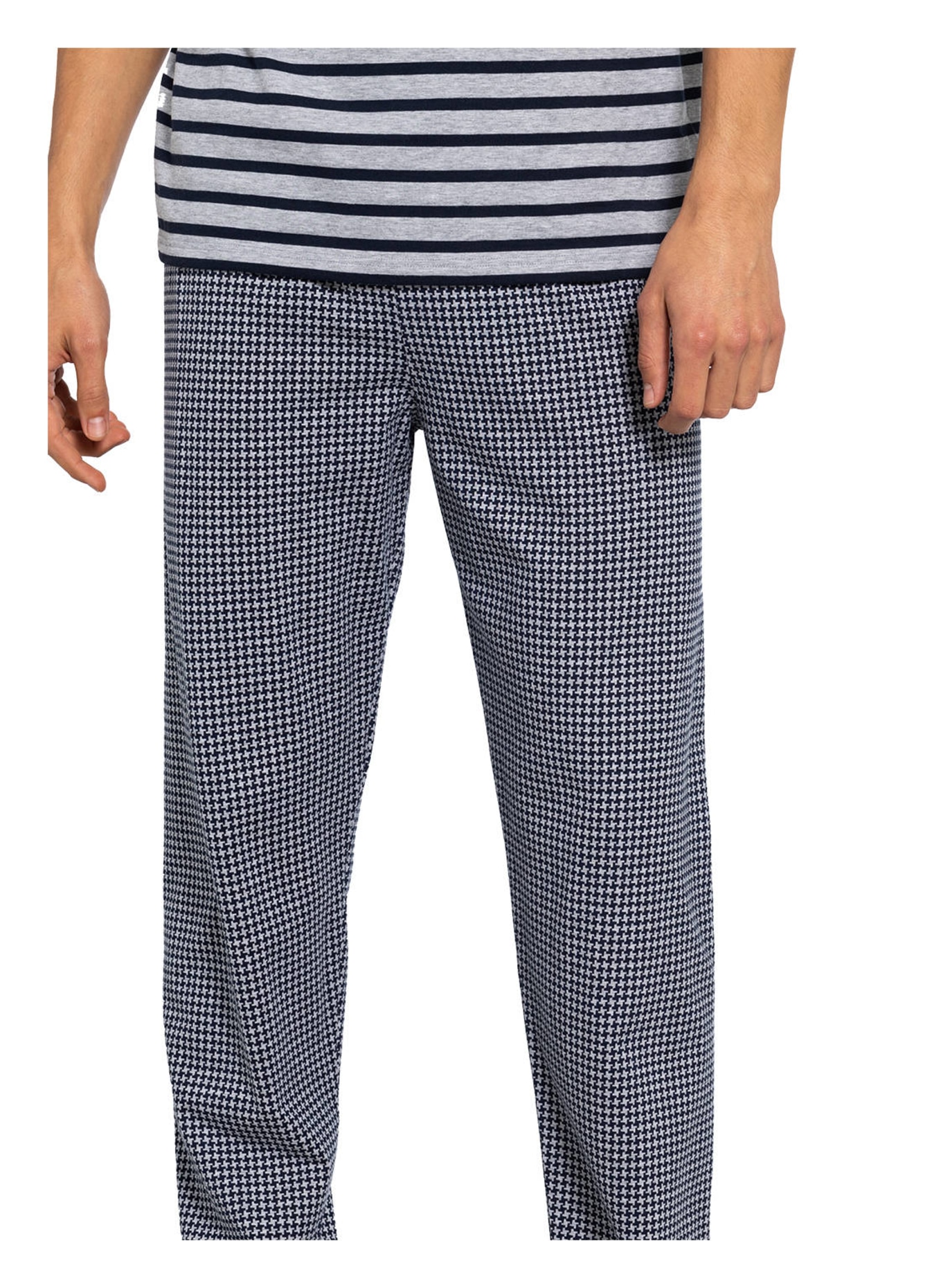 mey Pyžamové kalhoty série CLUB COLL, Barva: SVĚTLE ŠEDÁ/ TMAVĚ MODRÁ (Obrázek 4)