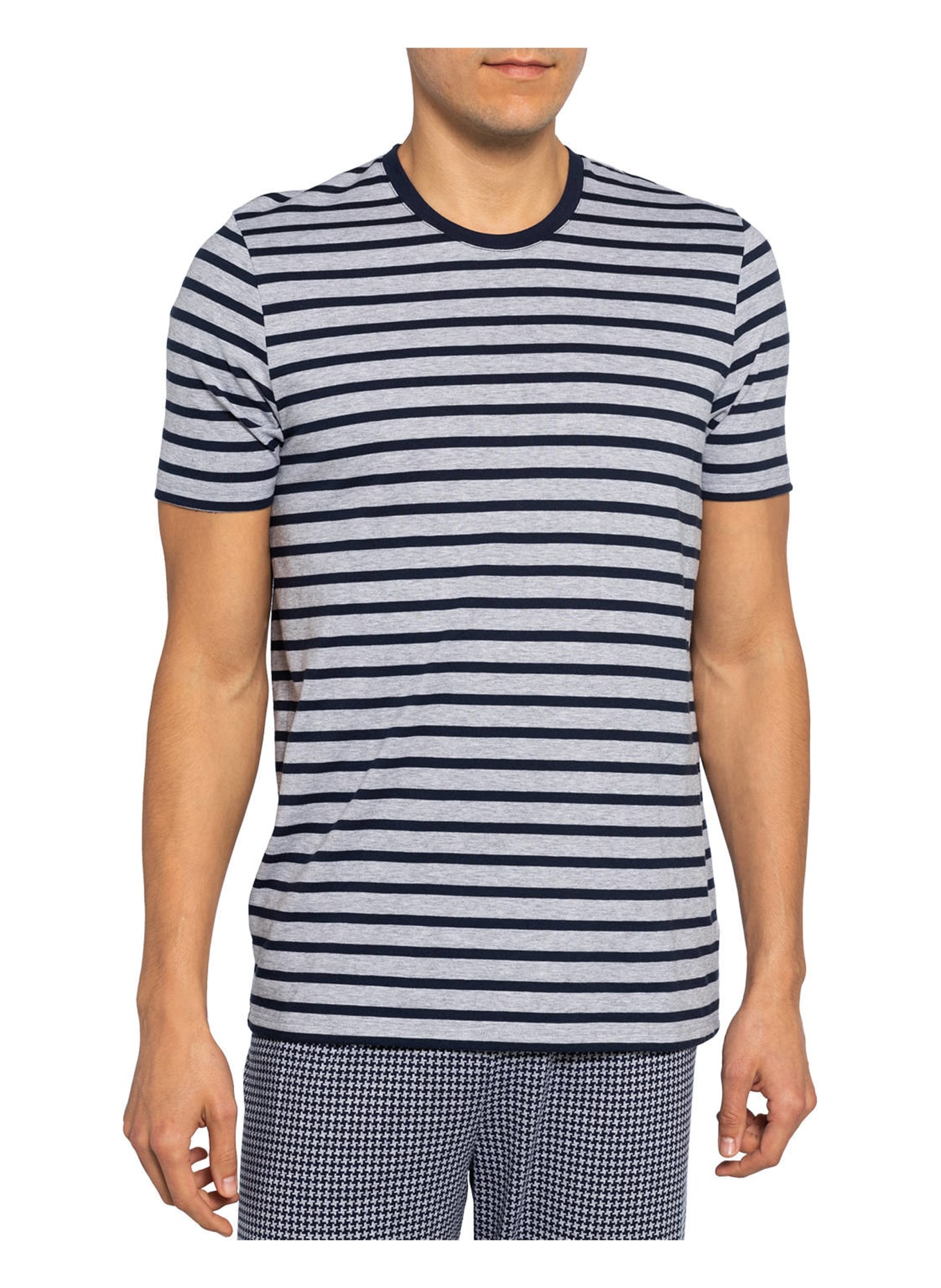 mey Pyžamové tričko, Barva: SVĚTLE ŠEDÁ/ TMAVĚ MODRÁ (Obrázek 4)