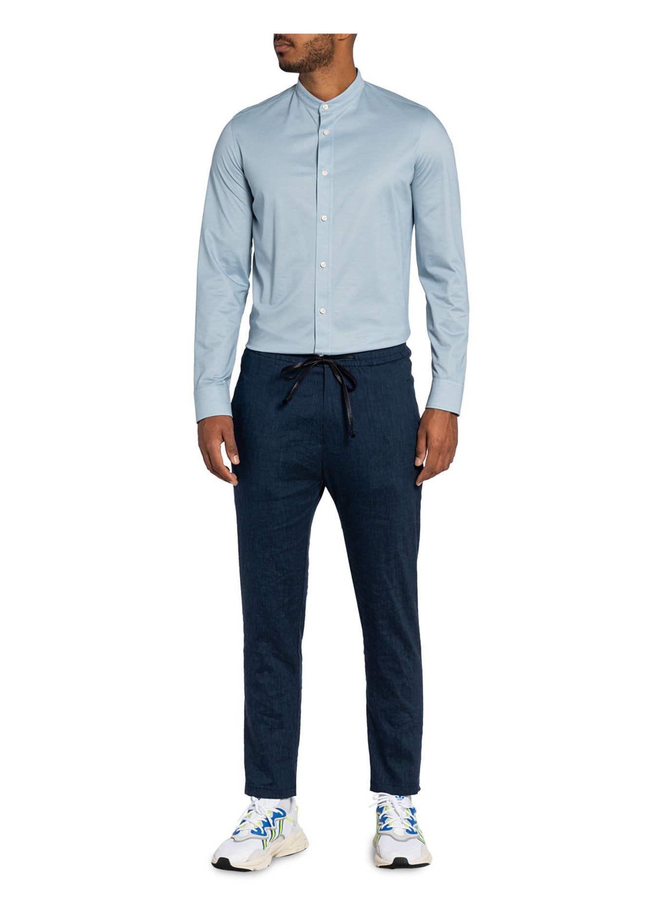 DRYKORN Hose JEGER Extra Slim Fit mit Leinen: BLAU