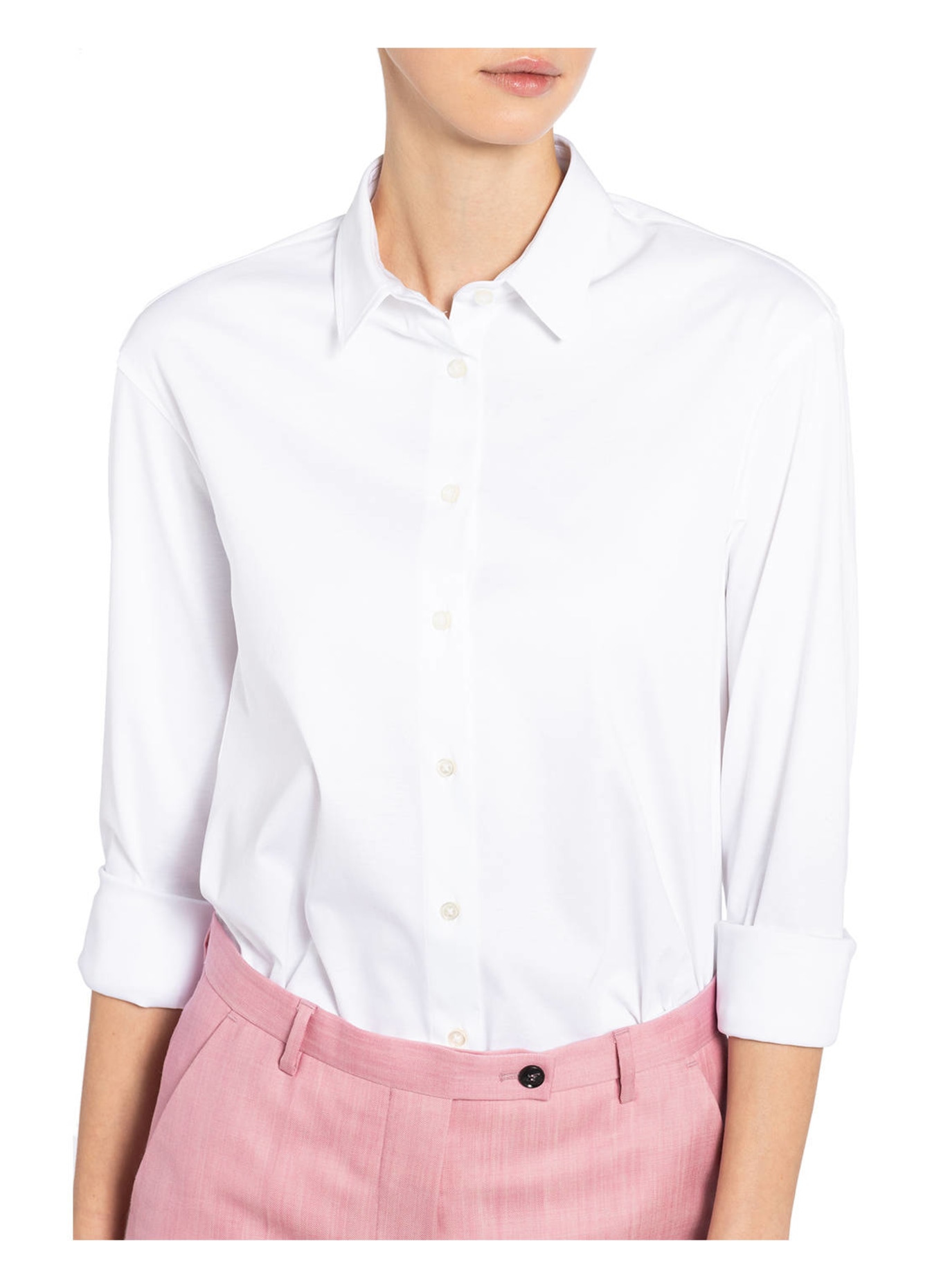 Soluzione Shirt blouse made of jersey, Color: WHITE (Image 4)