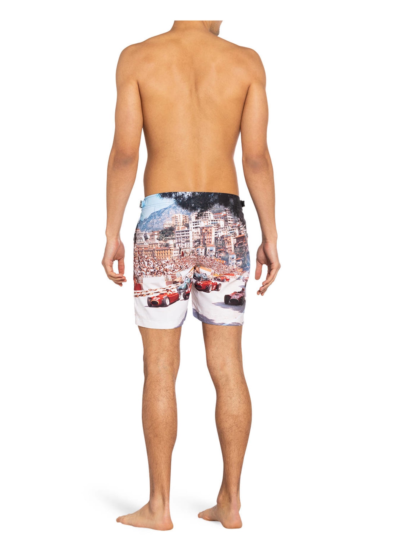 ORLEBAR BROWN Badeshorts BULLDOG PHOTOGRAPHIC: HELLORANGE / CREME / ROT