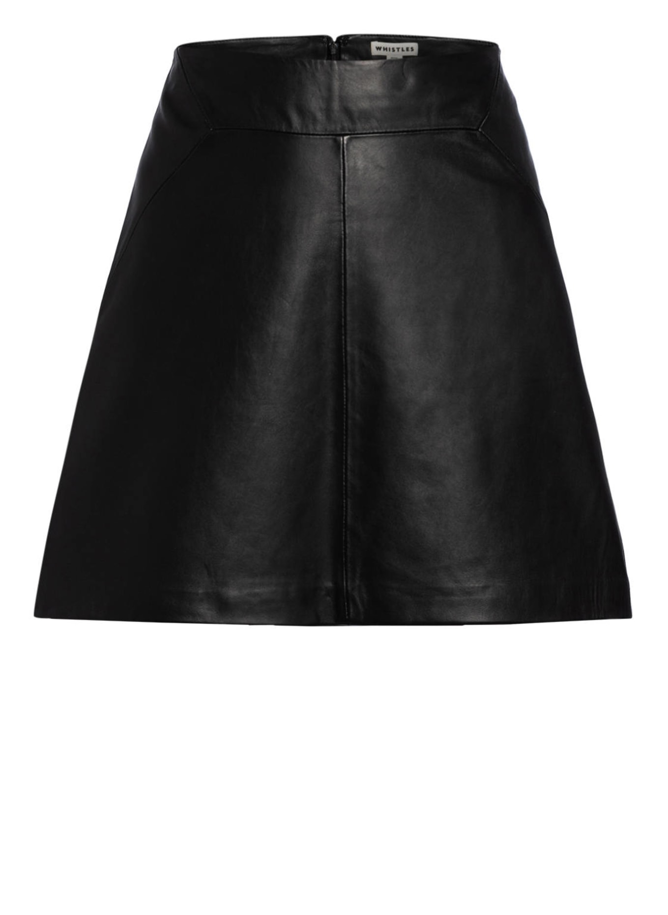 WHISTLES Leather skirt , Color: BLACK (Image 1)